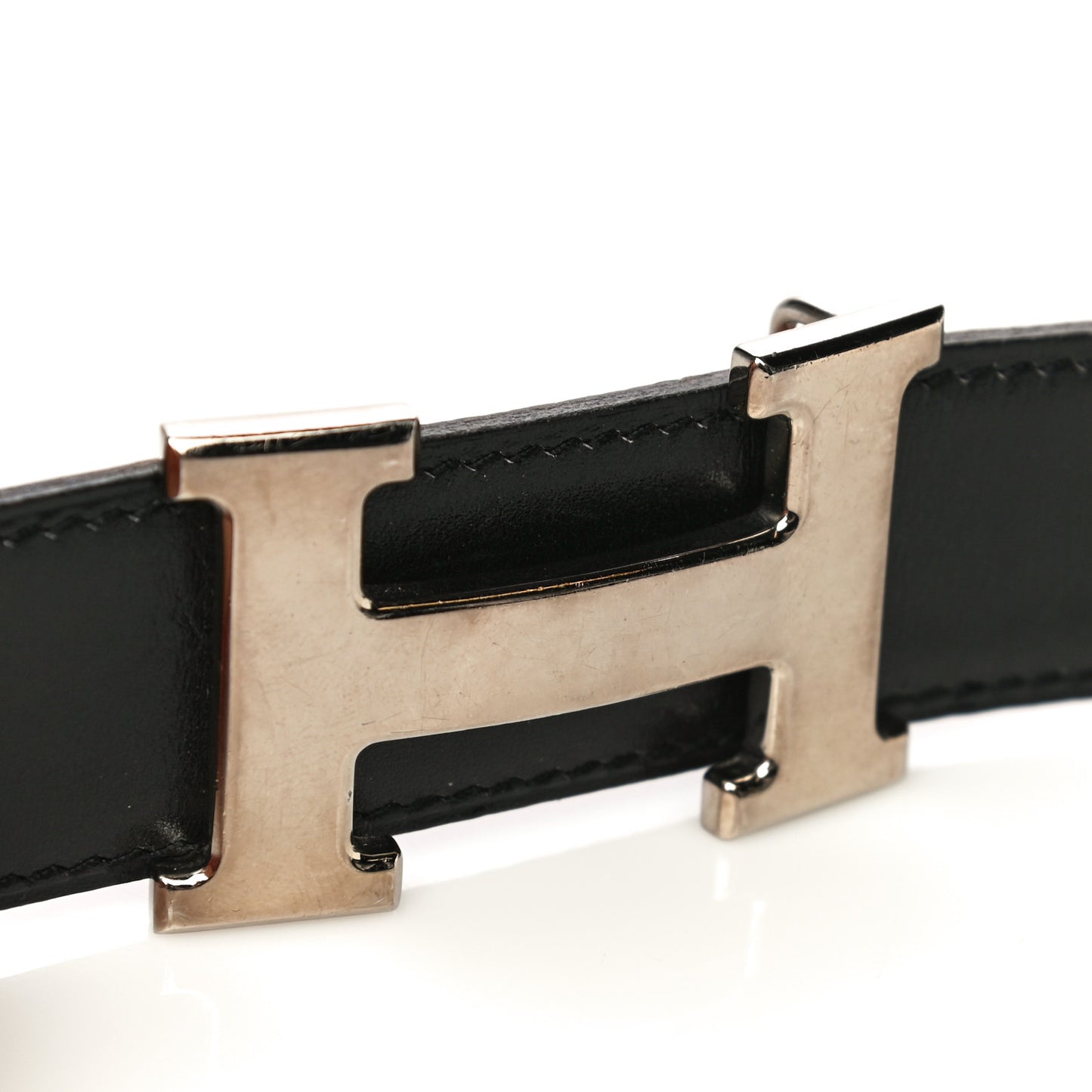 Box Courchevel 32mm H Belt 74 Black Gold