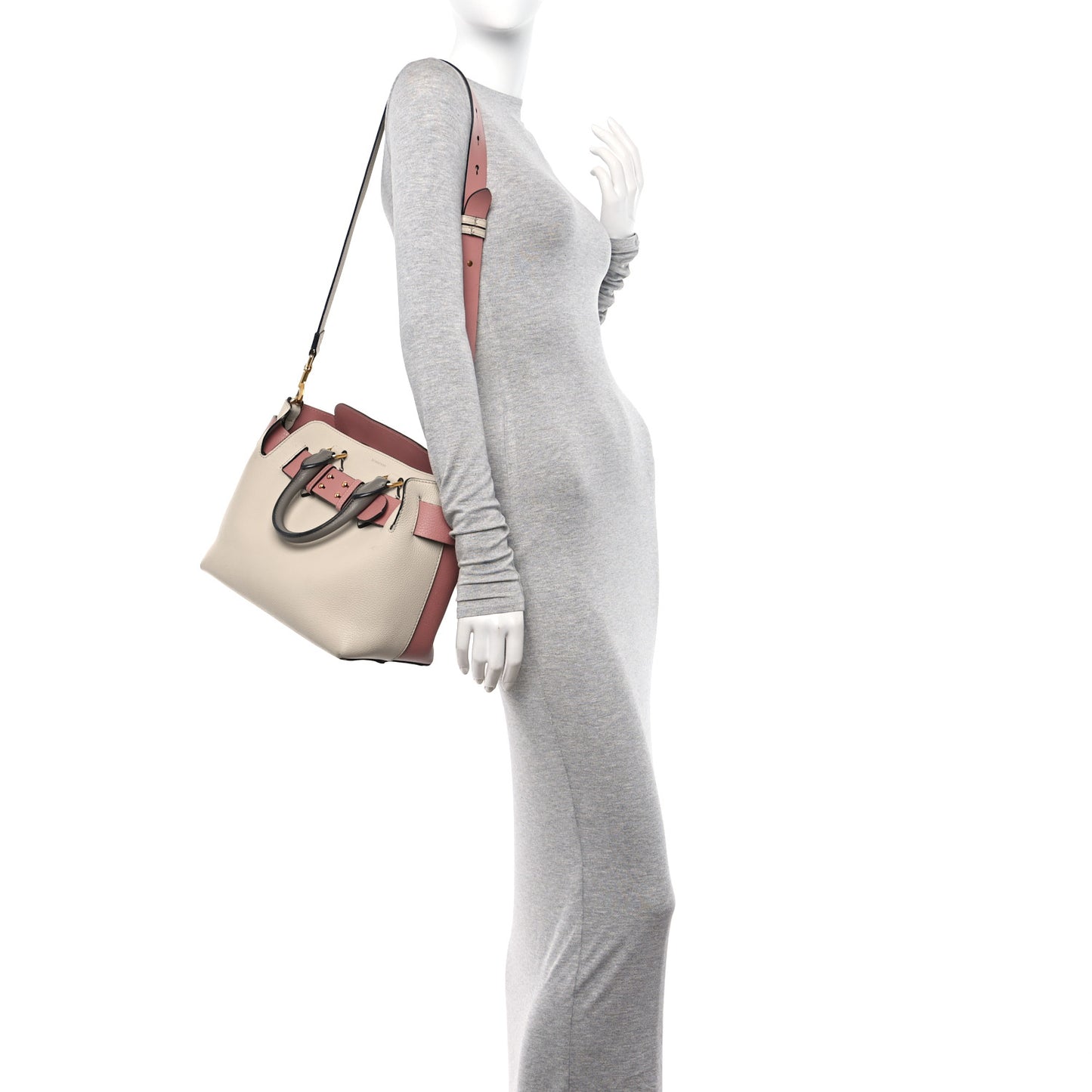 Marais Calfskin Small Belt Bag Limestone Dusty Rose