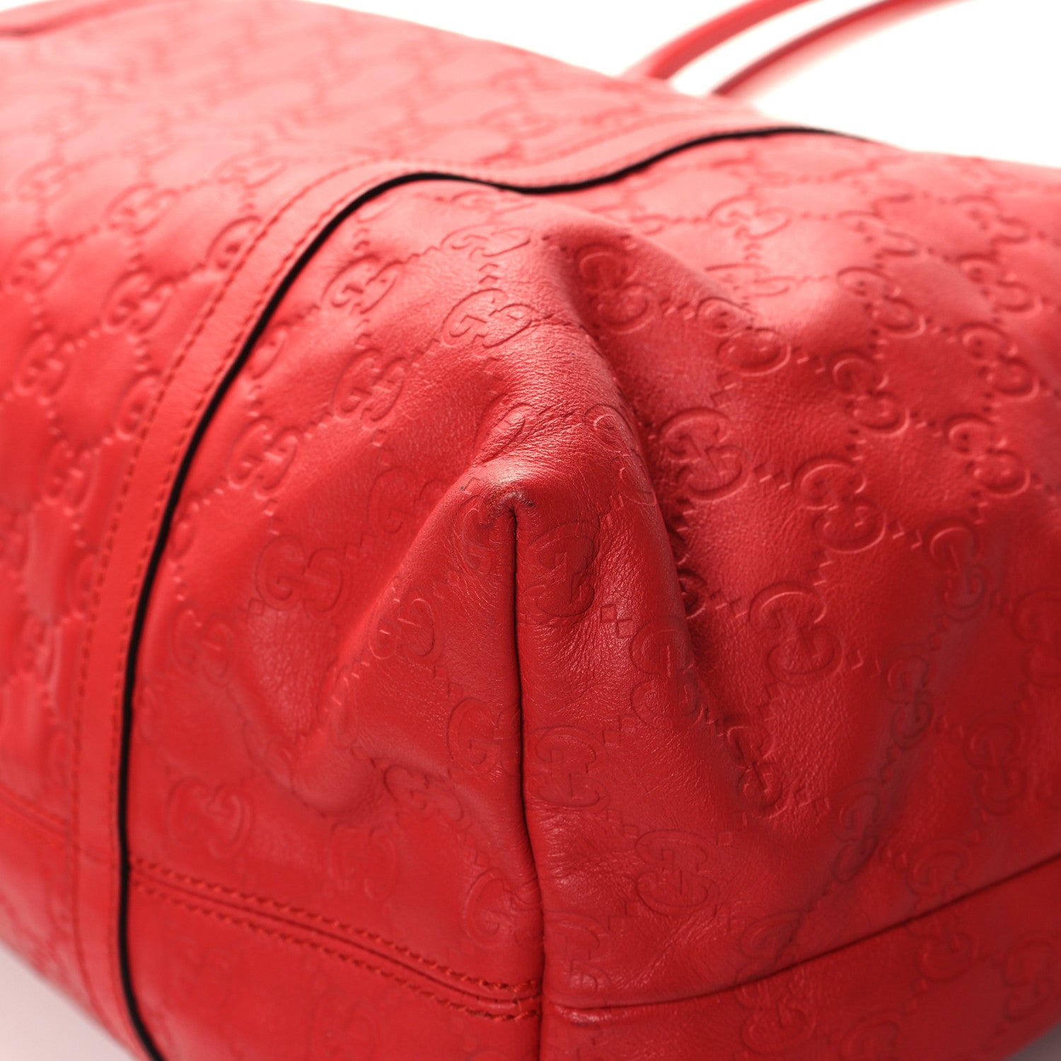 Gucci Guccissima Vitello Tender Large Joy Tote Sporting Red 10 of 13