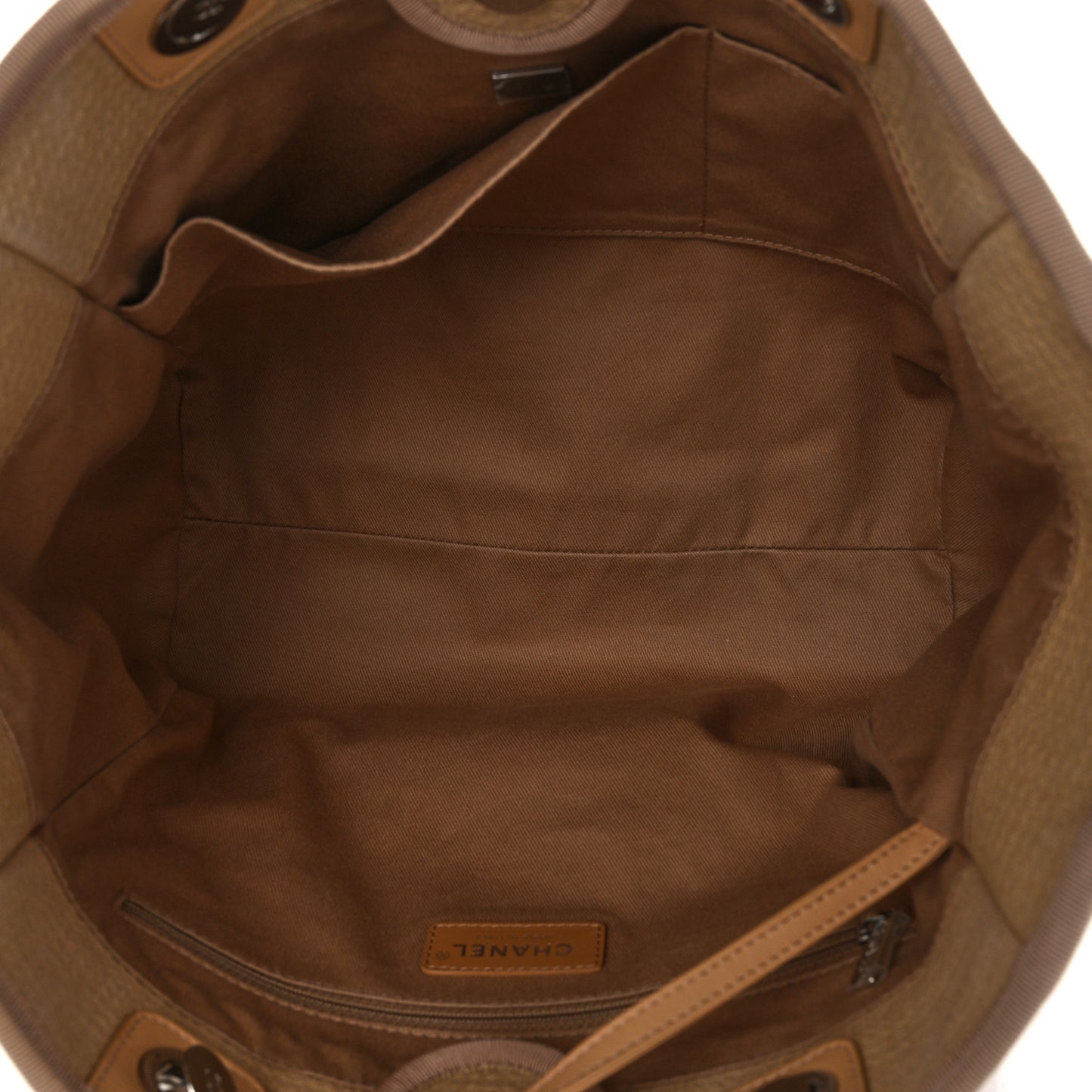 Mixed Fibers Small Deauville Tote Beige
