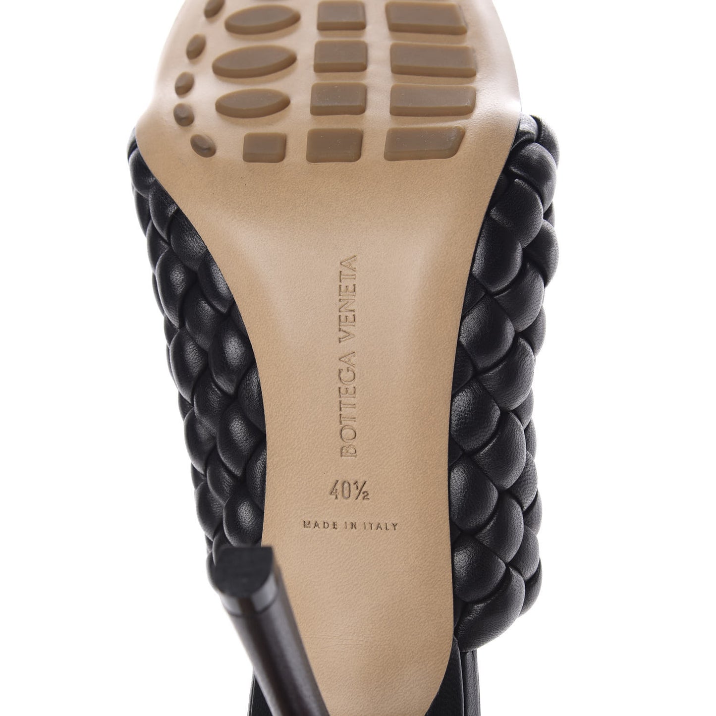 Nappa Padded Intreccio The Curve Sandals 40.5 Black