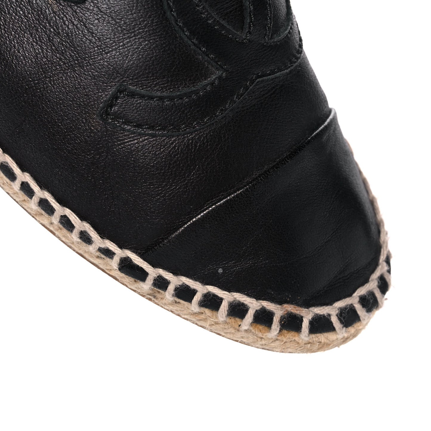 Lambskin CC Espadrilles 37 Black