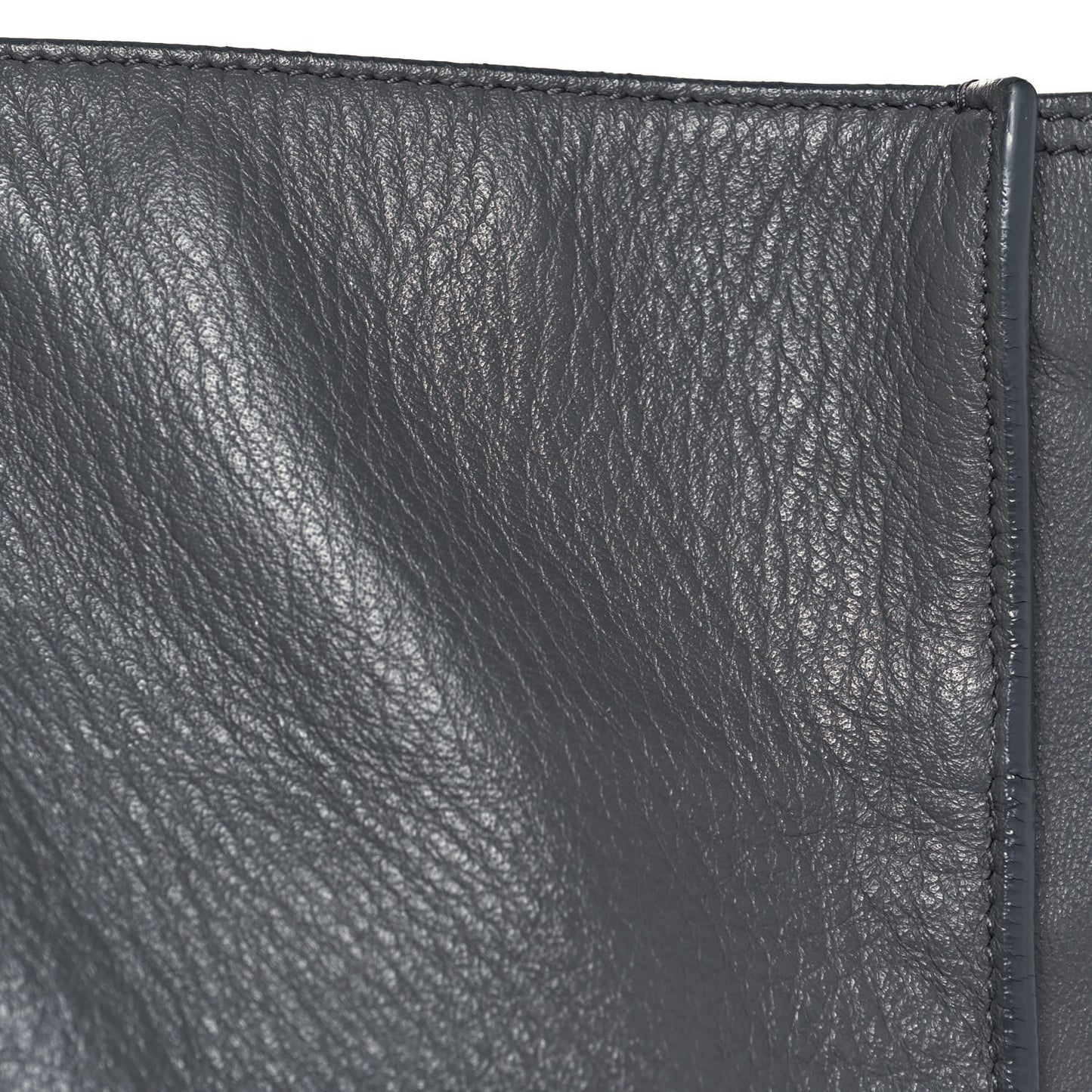 Veau Papier A4 Zip Around Tote Gris Metal