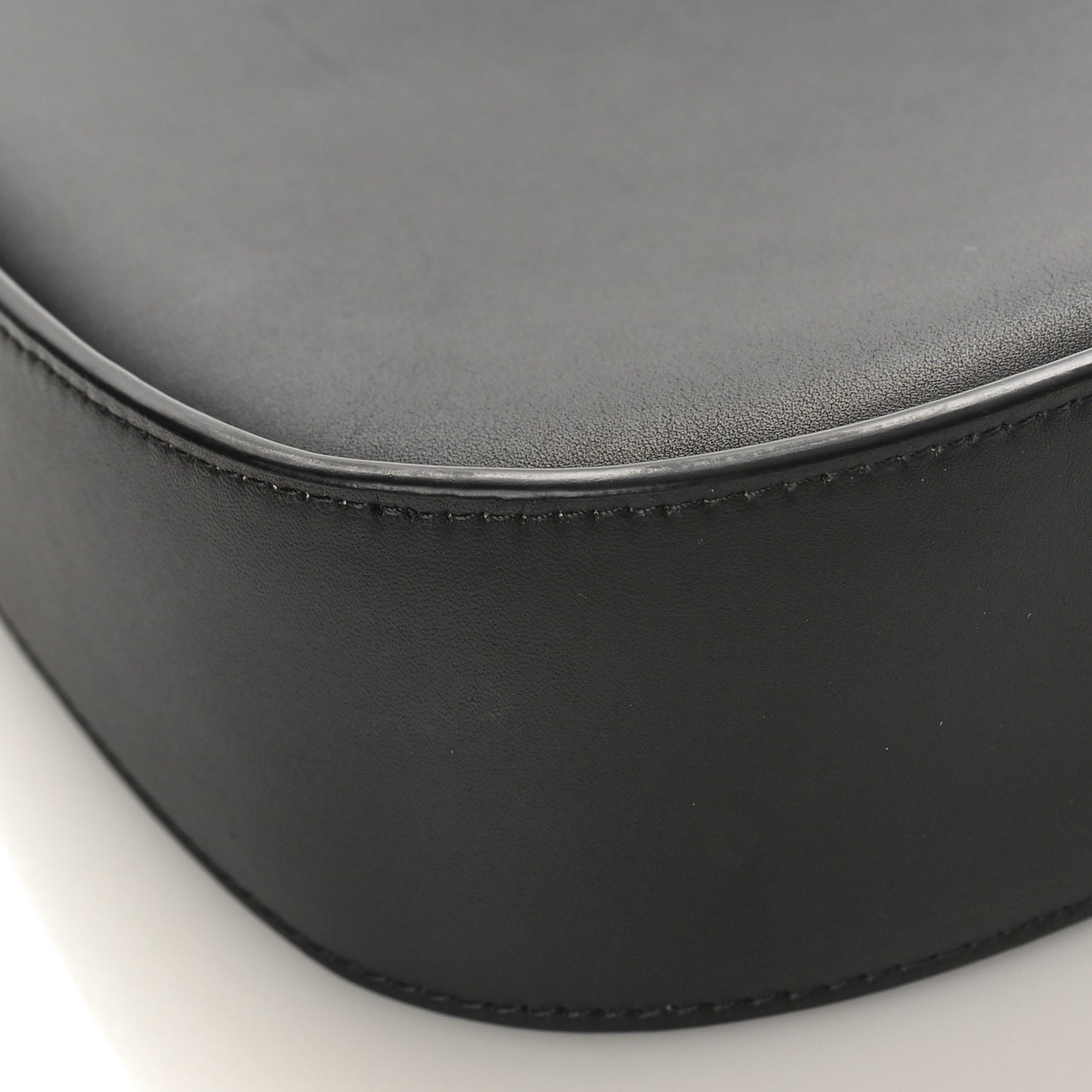Smooth Calfskin Half Moon Shoulder Bag Black