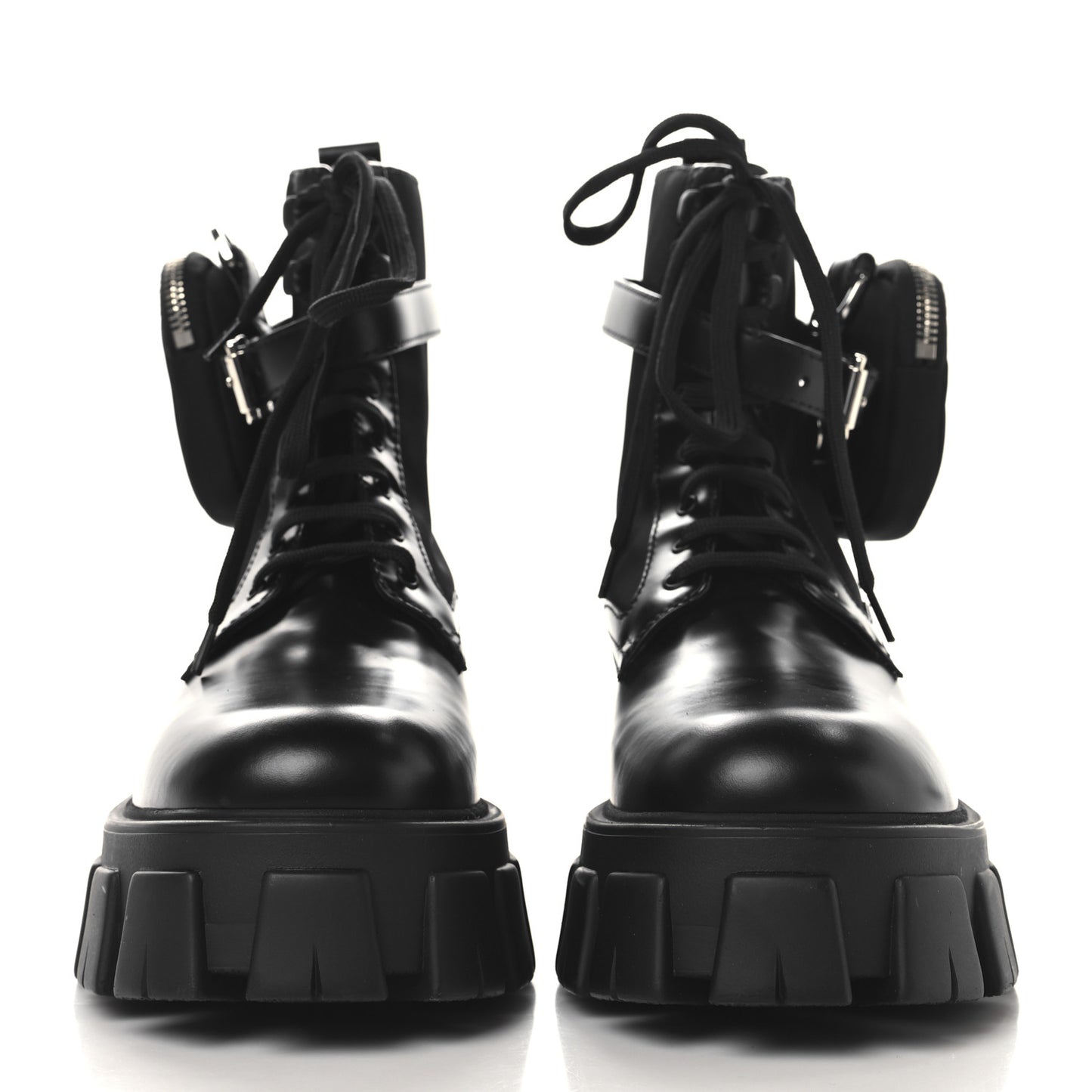 Spazzolato Rois Re-Nylon Metal Triangle Logo Monolith Pouch Pocket 55mm Boots 39.5 Black