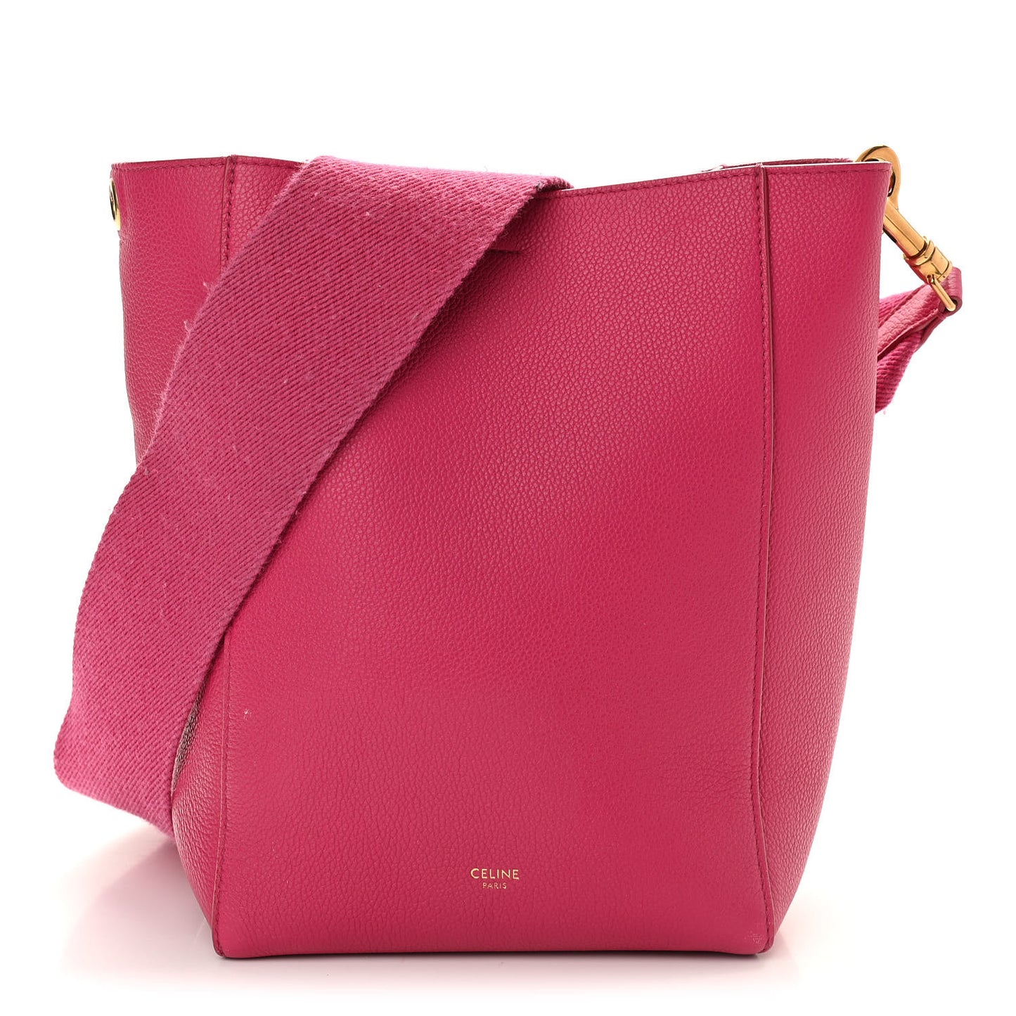 Soft Grained Calfskin Small Sangle Bucket Bag Pink