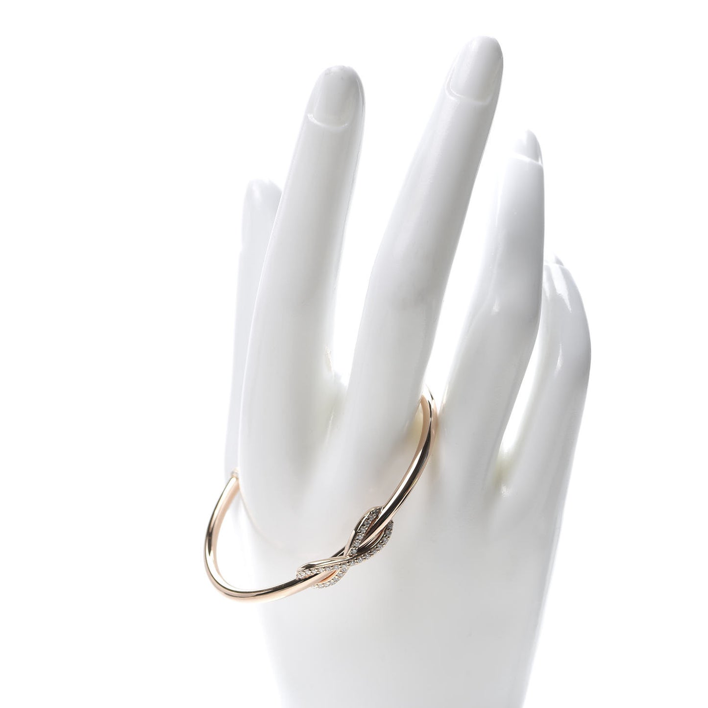 18K Rose Gold Diamond Infinity Cuff Bracelet