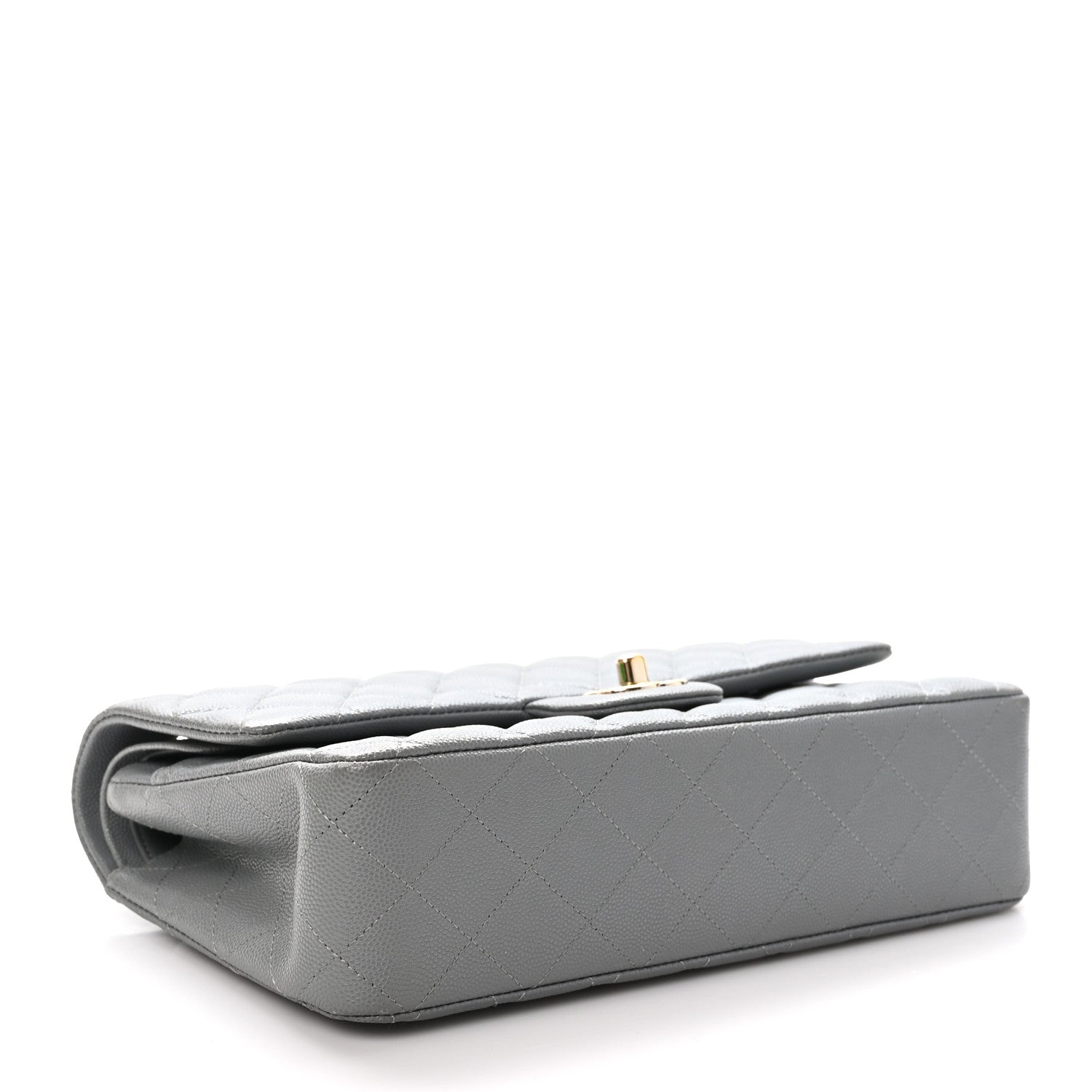 Chanel Caviar Quilted Medium Double Flap Grey 4 of 12