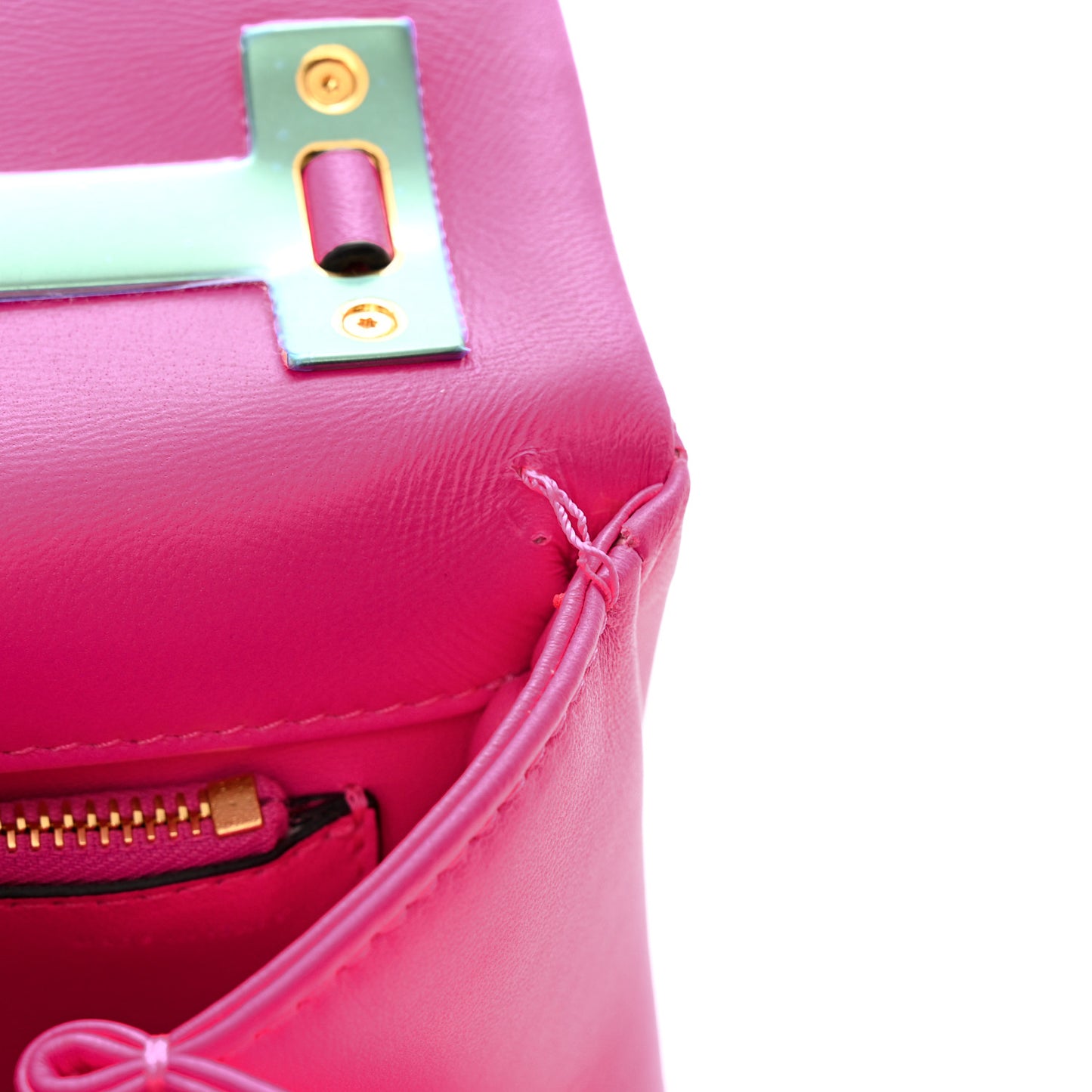 Nappa Small One Stud Top Handle Bag Pink PP