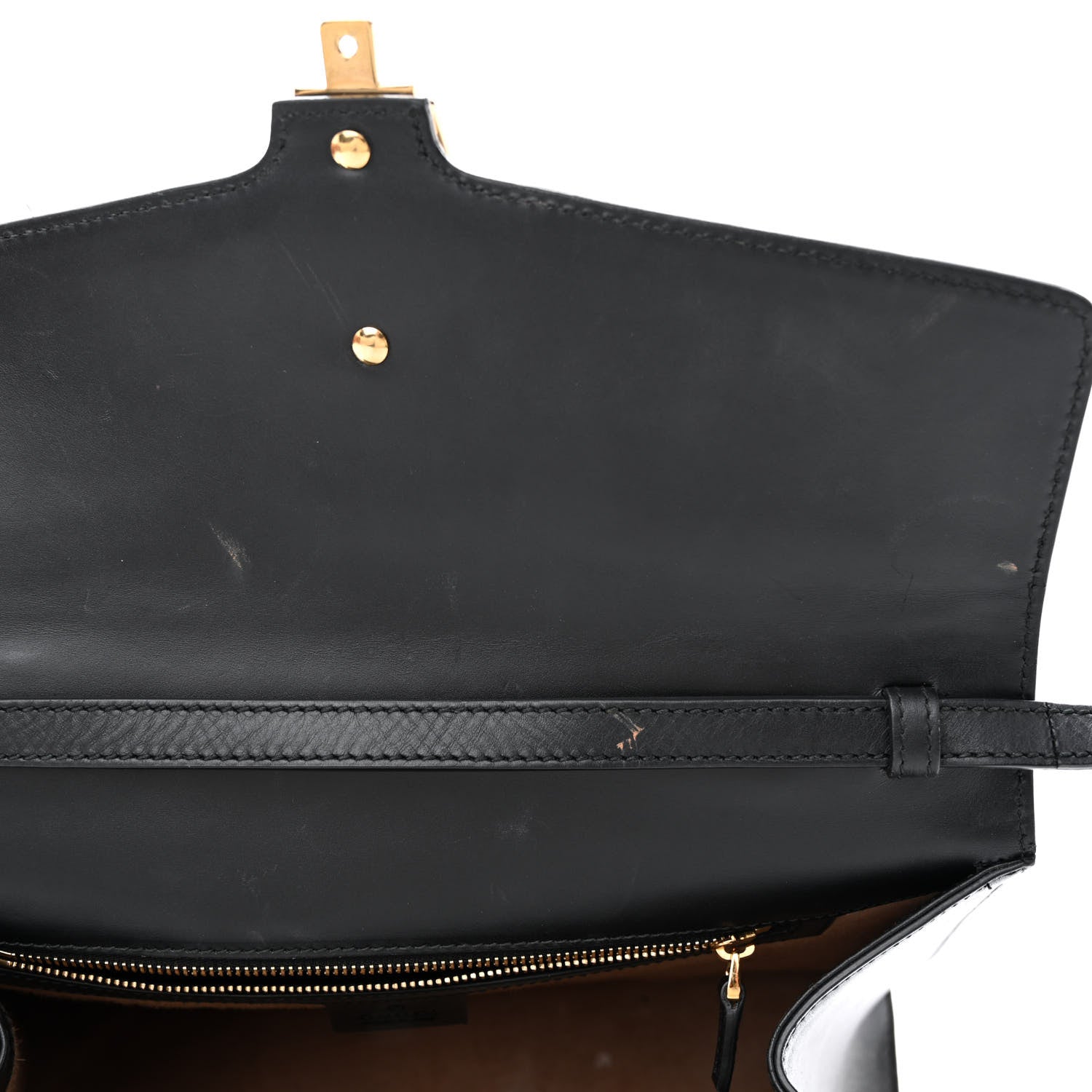 Gucci Guccissima Signature Medium Sylvie Top Handle Bag Black 11 of 19