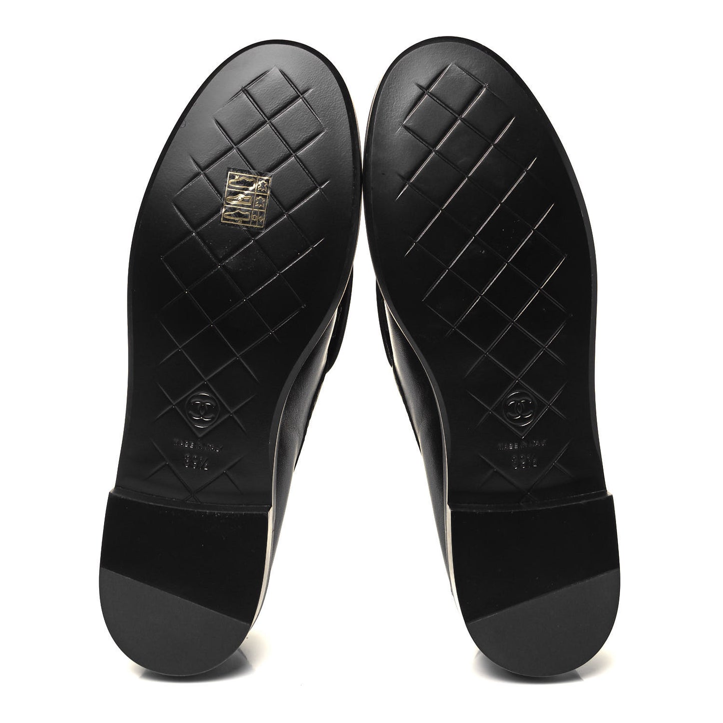 Lambskin Quilted CC Turnlock Loafers 39.5 Black