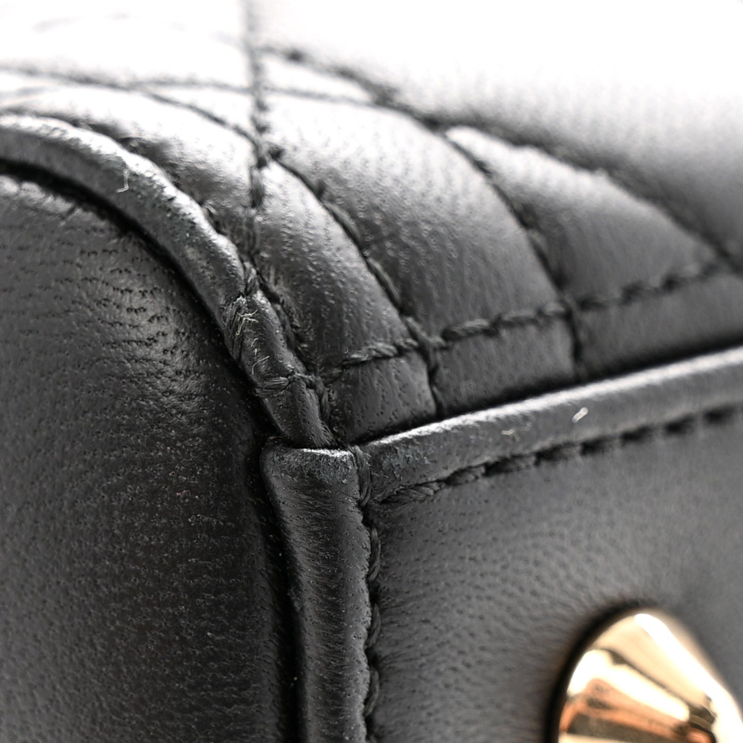 Lambskin Cannage Medium Lady Dior Black