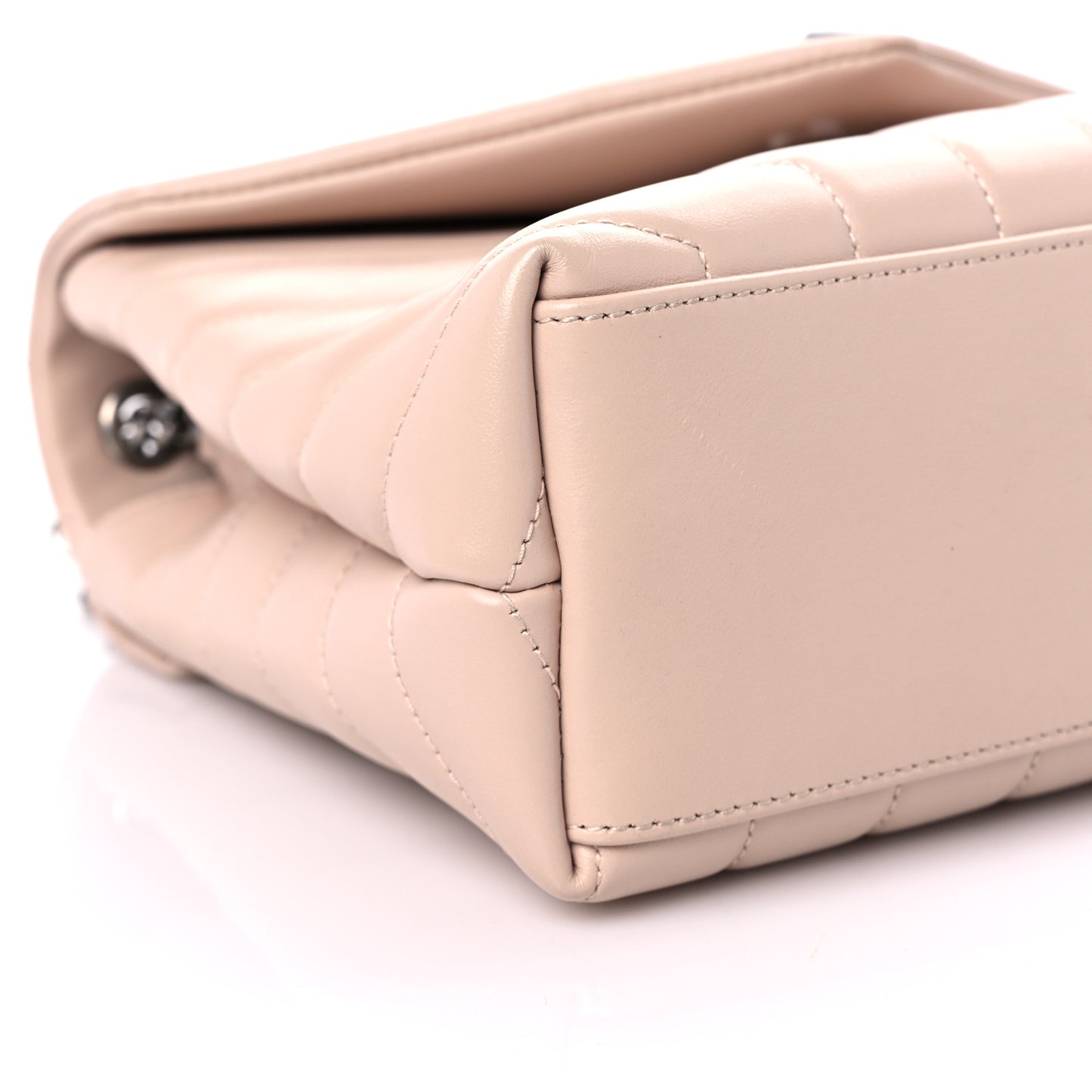 Calfskin Y Quilted Monogram Small Loulou Chain Satchel Rose Antic