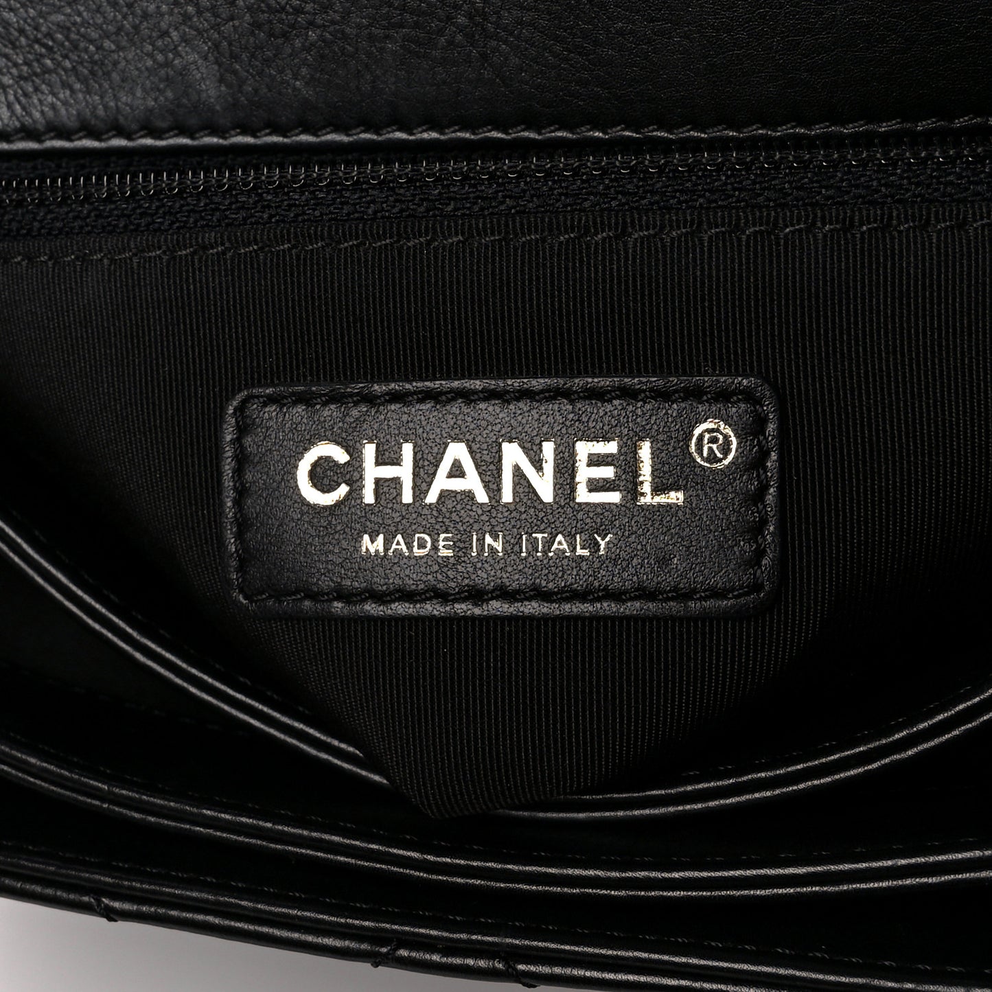 Calfskin Quilted Small Gold Top Handle Flap Black