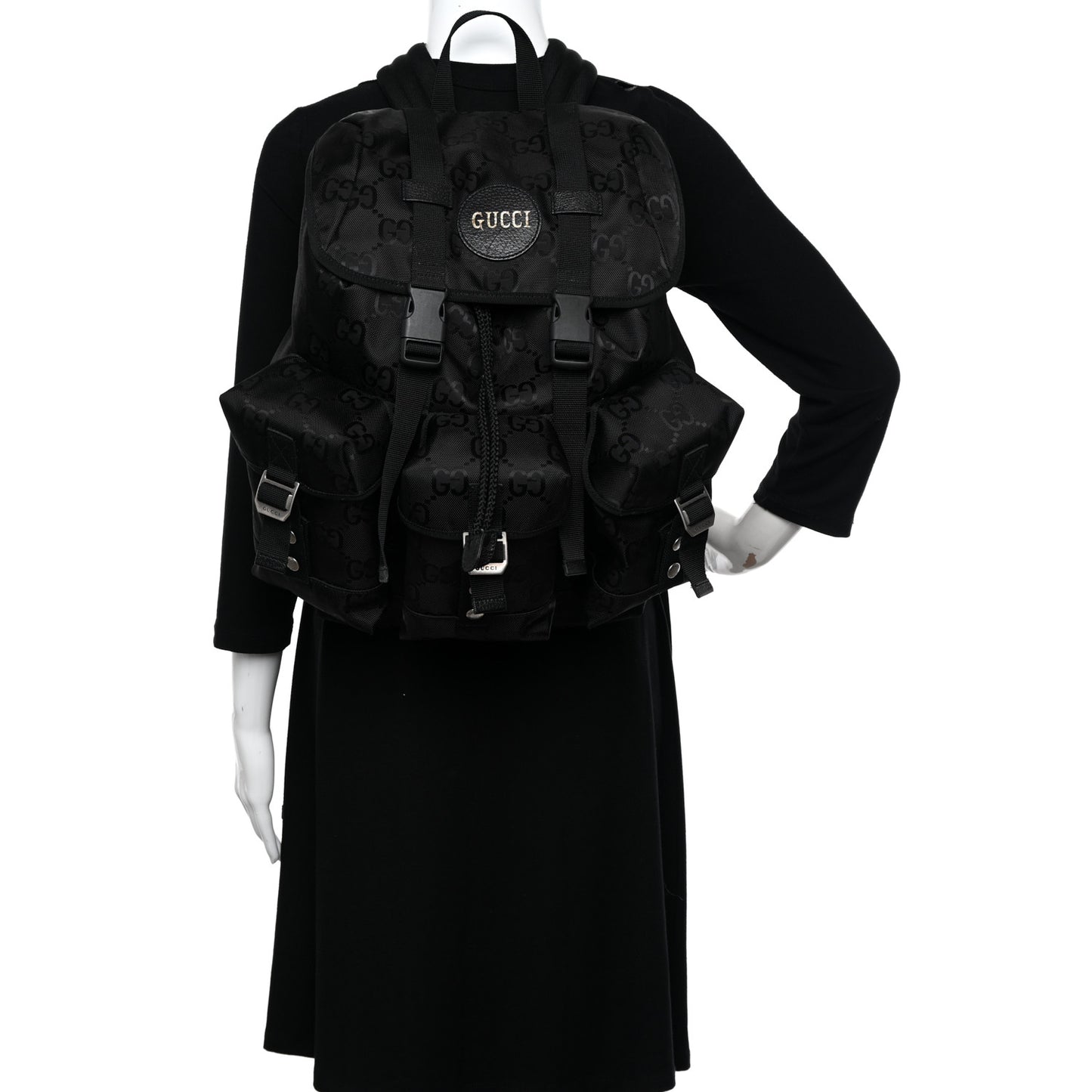 Econyl Nylon Monogram Off The Grid Utility Pocket Backpack Black