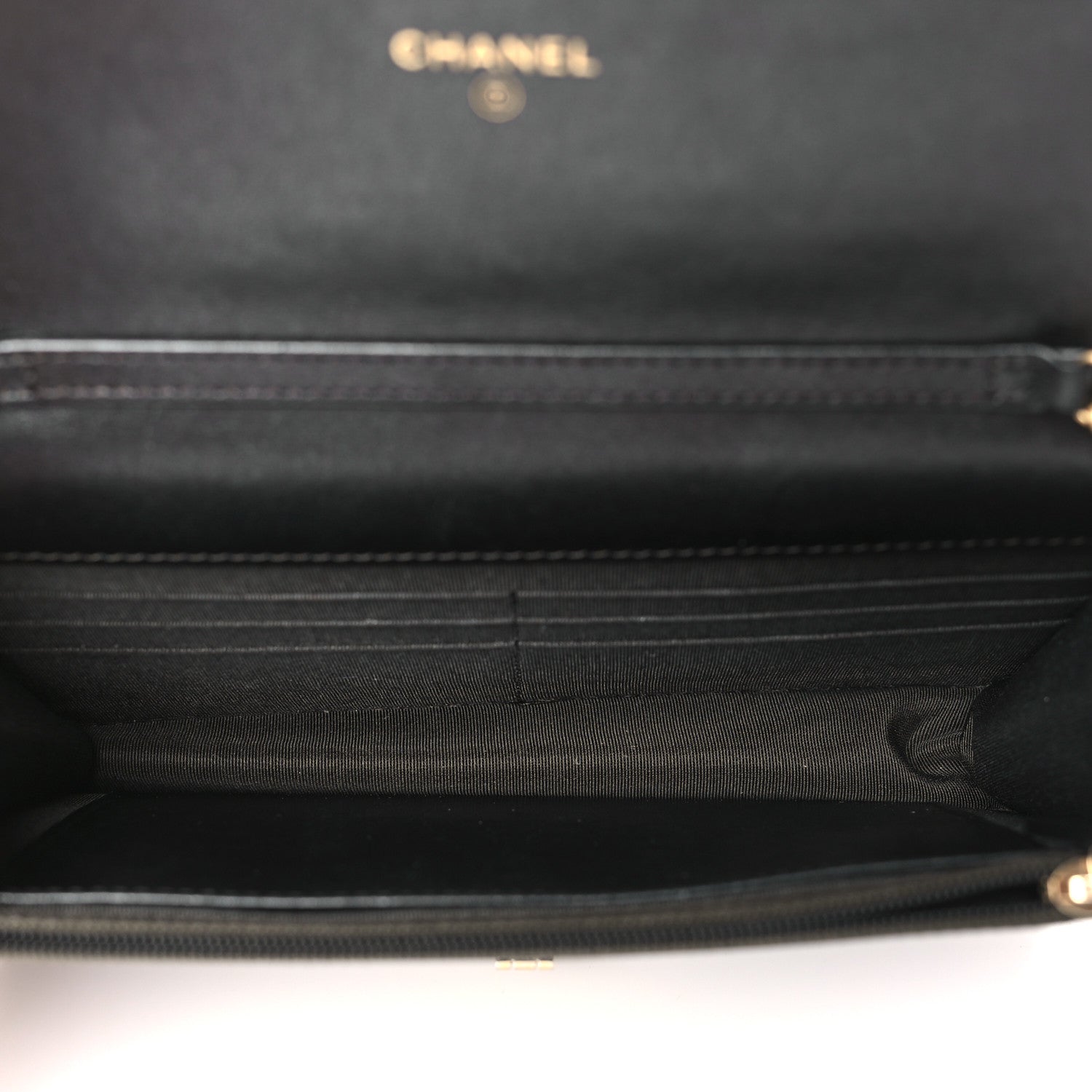 Chanel Metallic Calfskin Quilted 2.55 Reissue Wallet On Chain WOC Grey 5 of 10