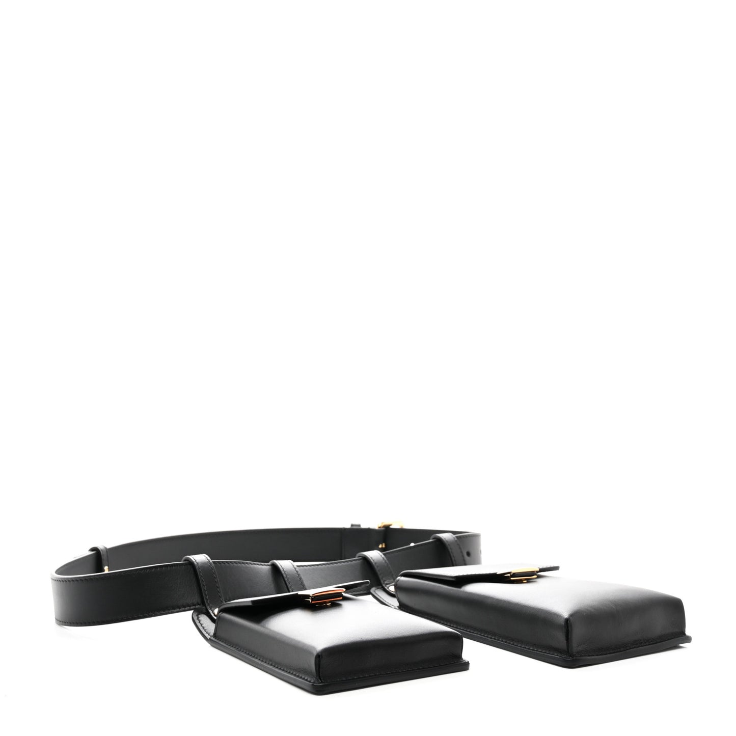 Calfskin Multi Pocket Belt Black