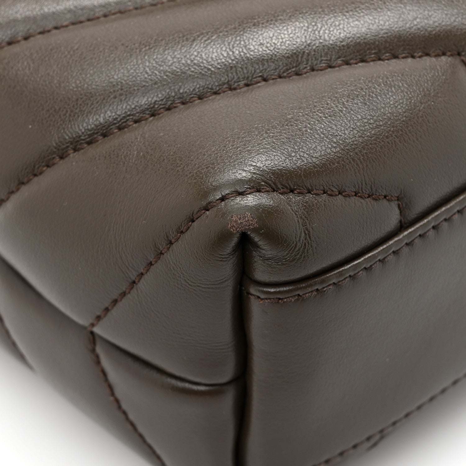 Saint Laurent Calfskin Y Quilted Monogram Toy Loulou Crossbody Bag Military Olive 13 of 18