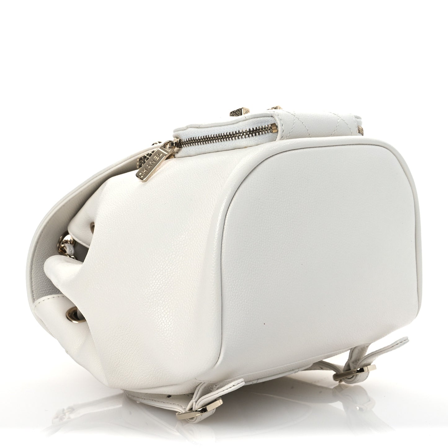 Caviar Quilted Mini Business Affinity Backpack White