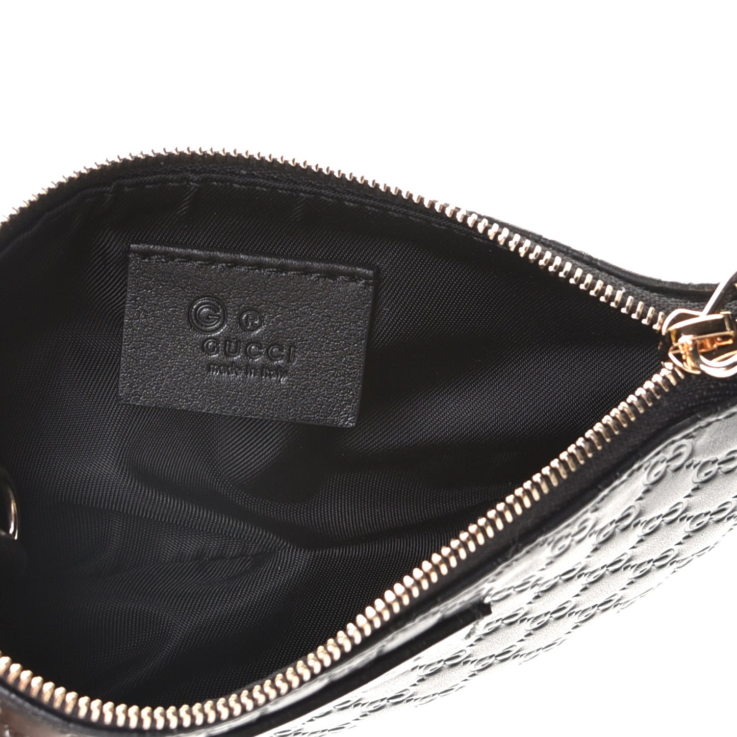 Microguccissima Key Ring Coin Case Black