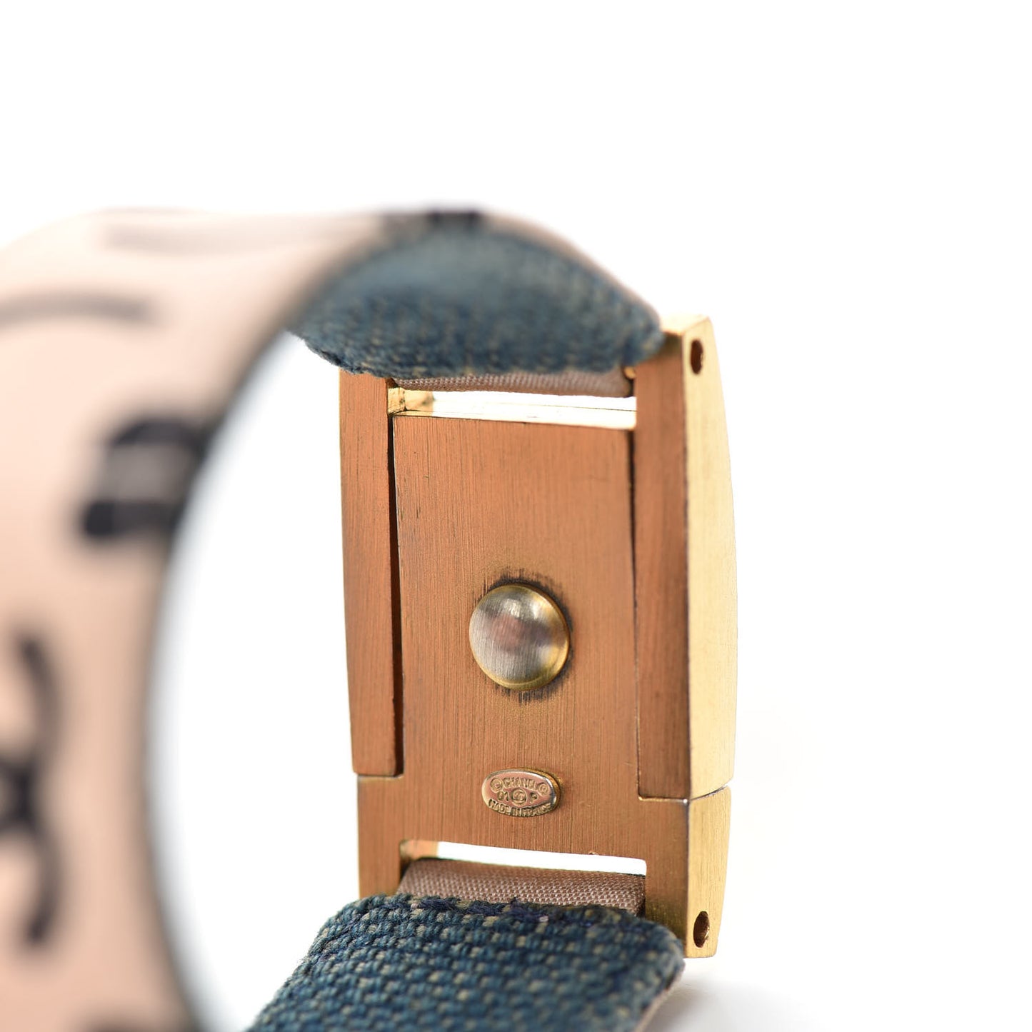 Denim Canvas CC Bracelet Beige Black