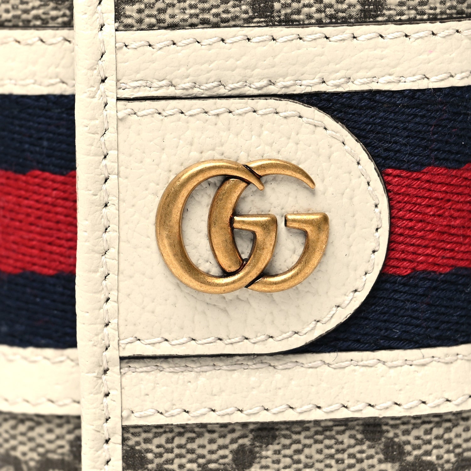 Gucci GG Supreme Monogram Web Ophidia 6 Key Holder Case Beige Mystic White 8 of 9