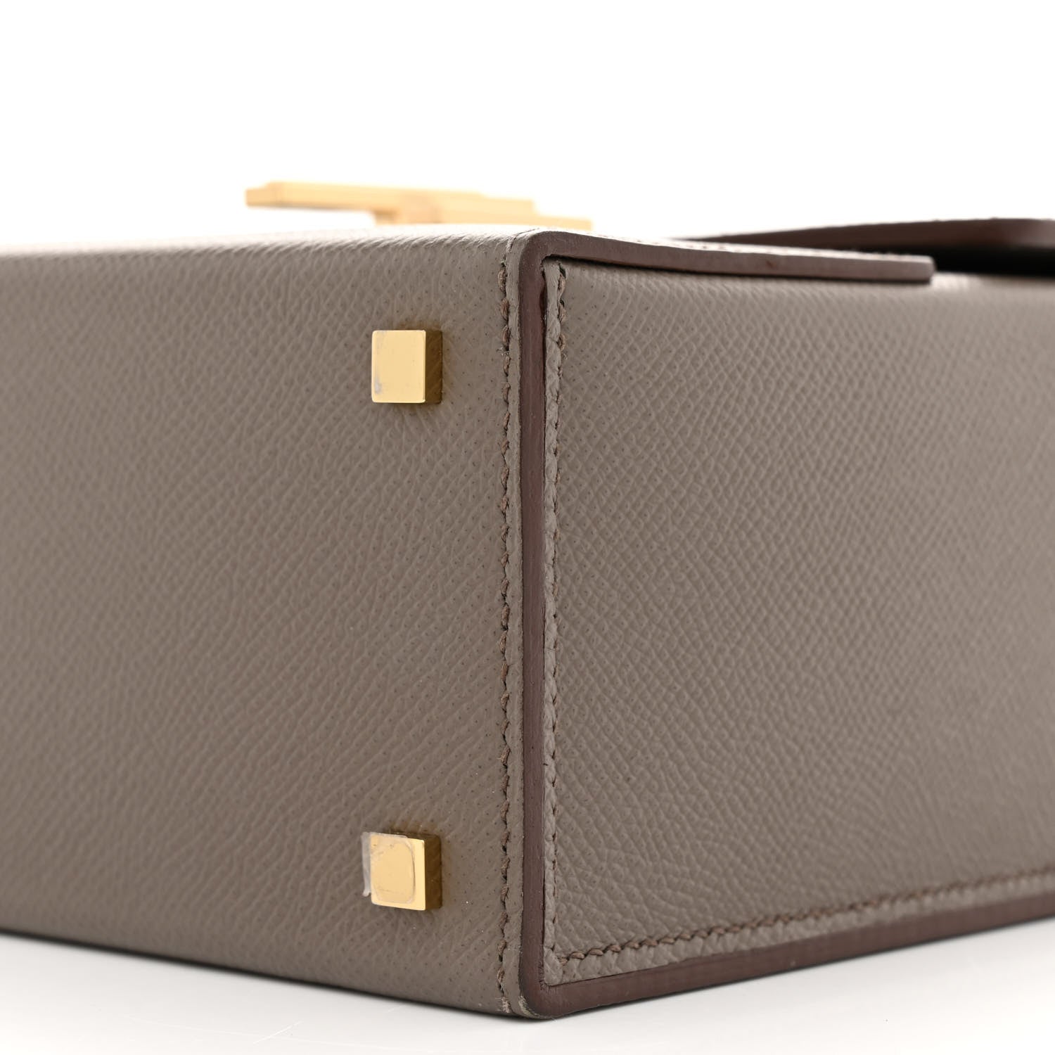 Hermes Epsom Cinhetic Boxy Top Handle Bag Etain 10 of 15