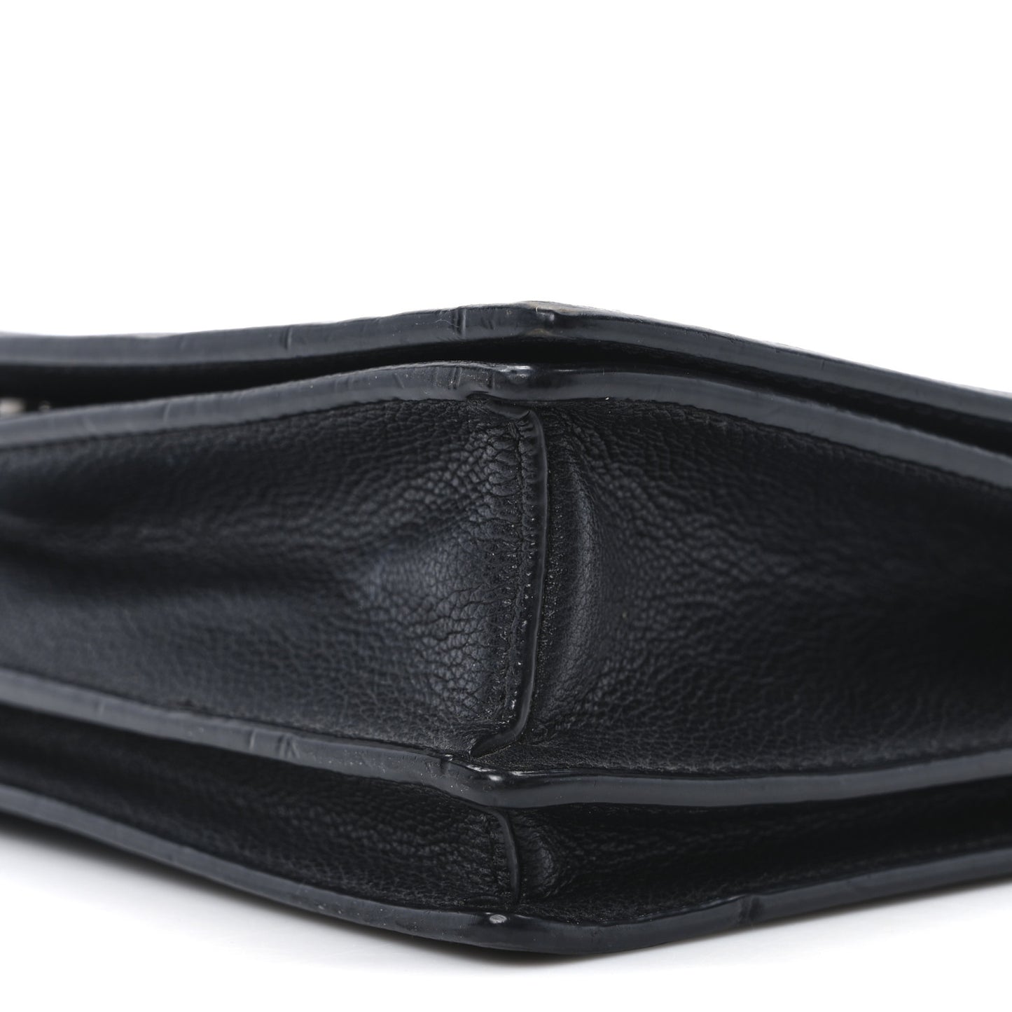 Calfskin Stud Disco Flap Crossbody Bag Black