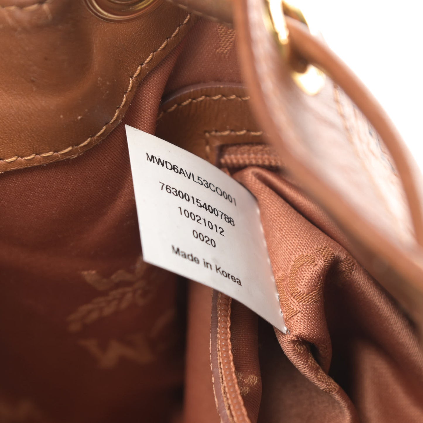 Visetos Essential Drawstring Bucket Bag Cognac
