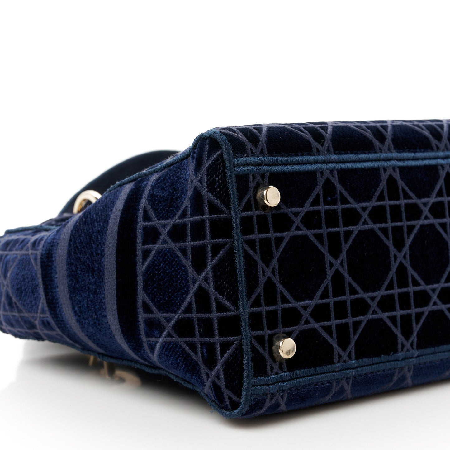 Velvet Cannage Medium Lady D-Lite Blue