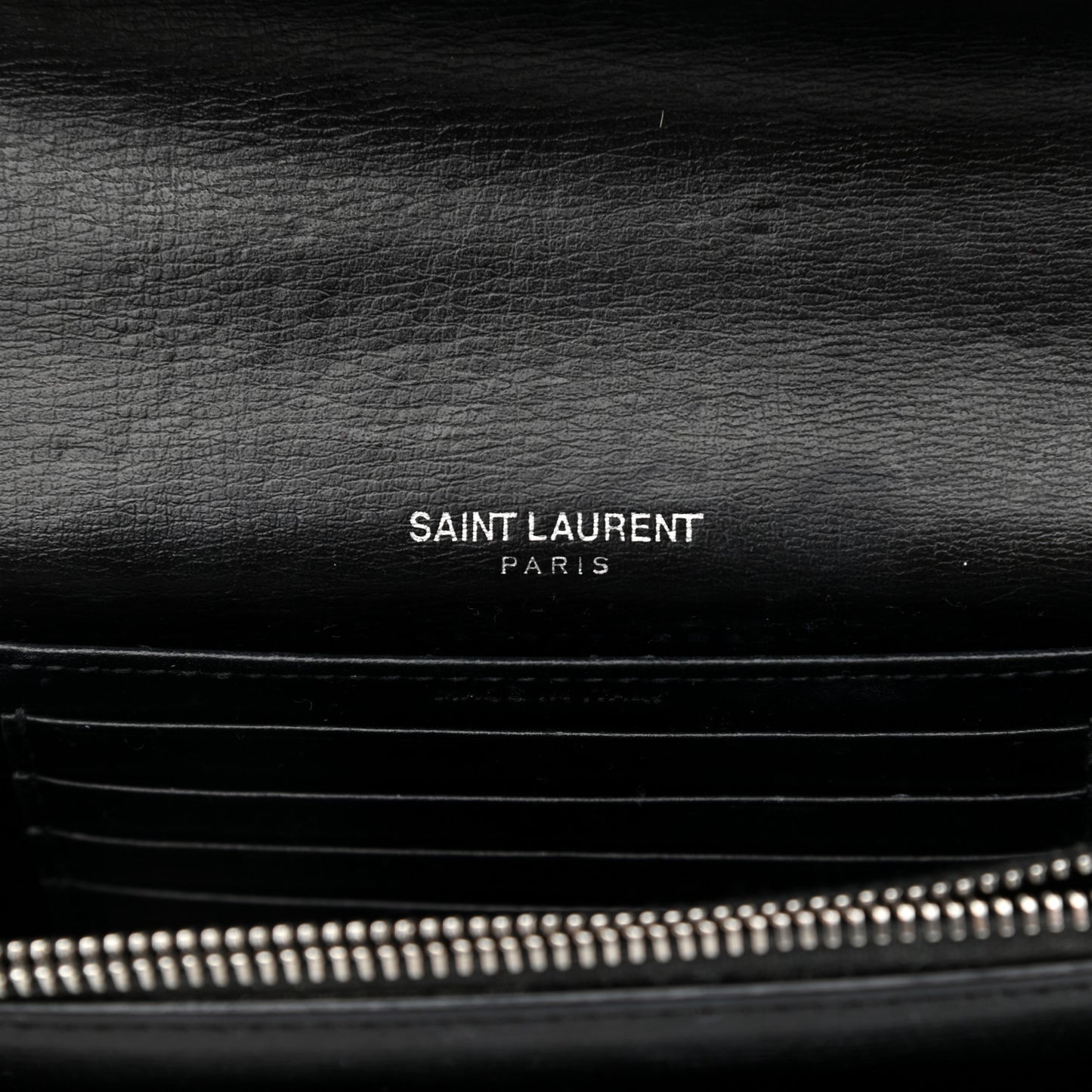 Calfskin Monogram Sunset Chain Wallet Black