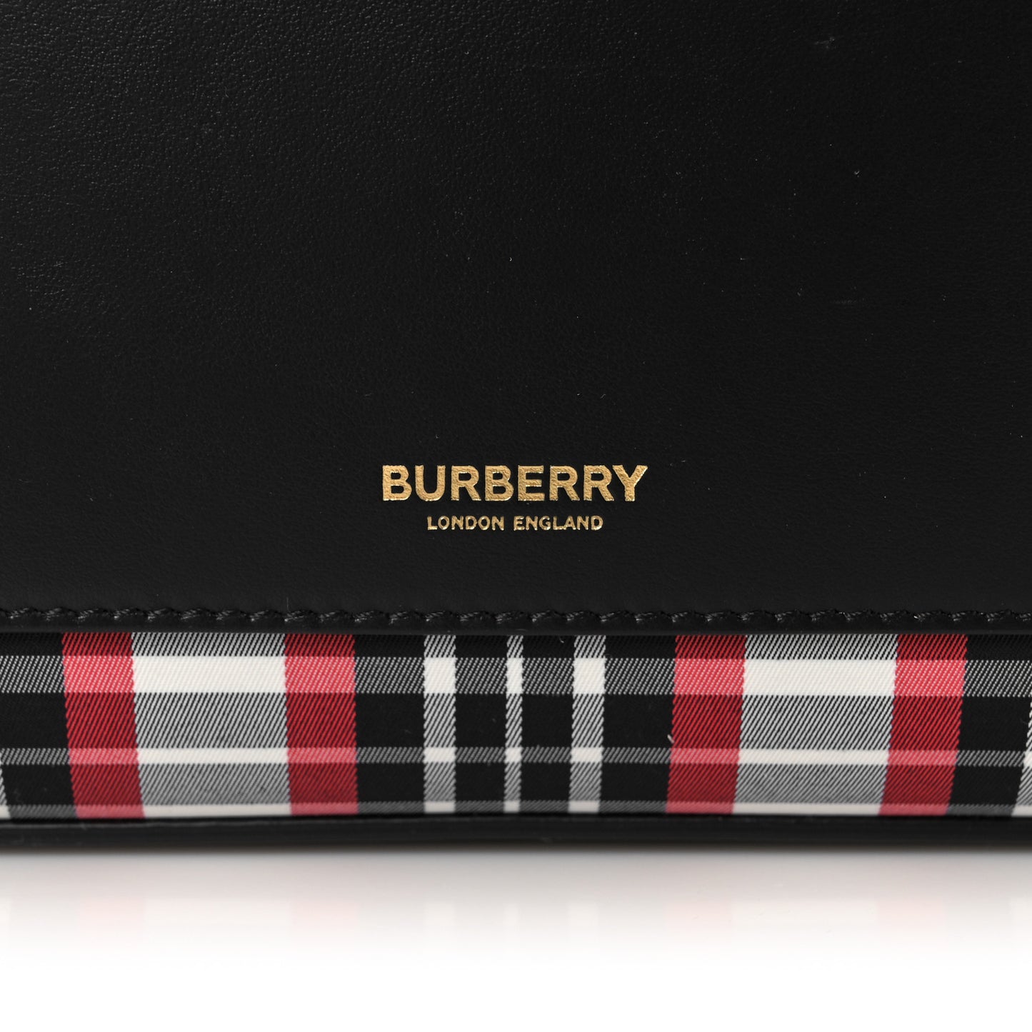 Calfskin Nylon Tartan Mini Pocket Bag Bright Red
