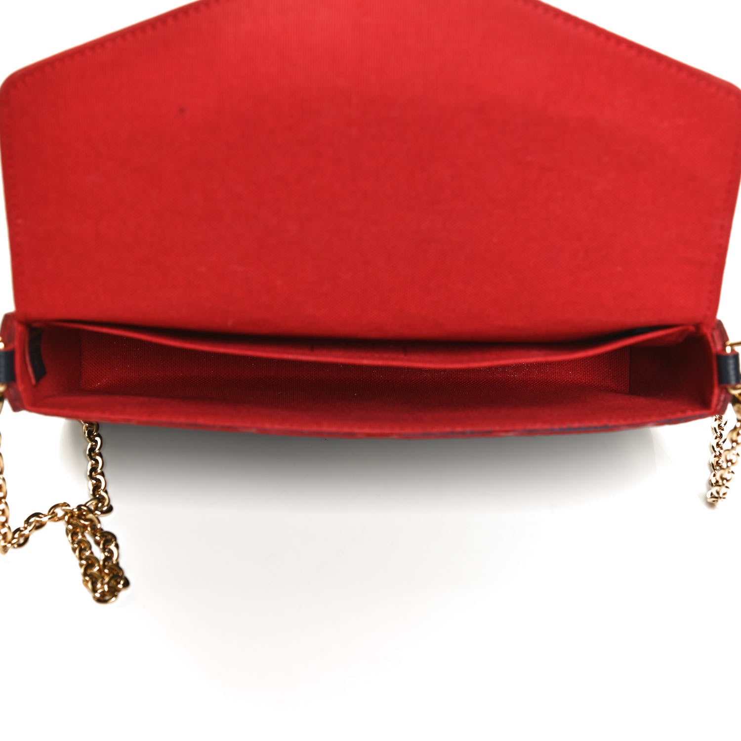 Louis Vuitton Empreinte Pochette Felicie Chain Wallet Marine Rouge 5 of 12