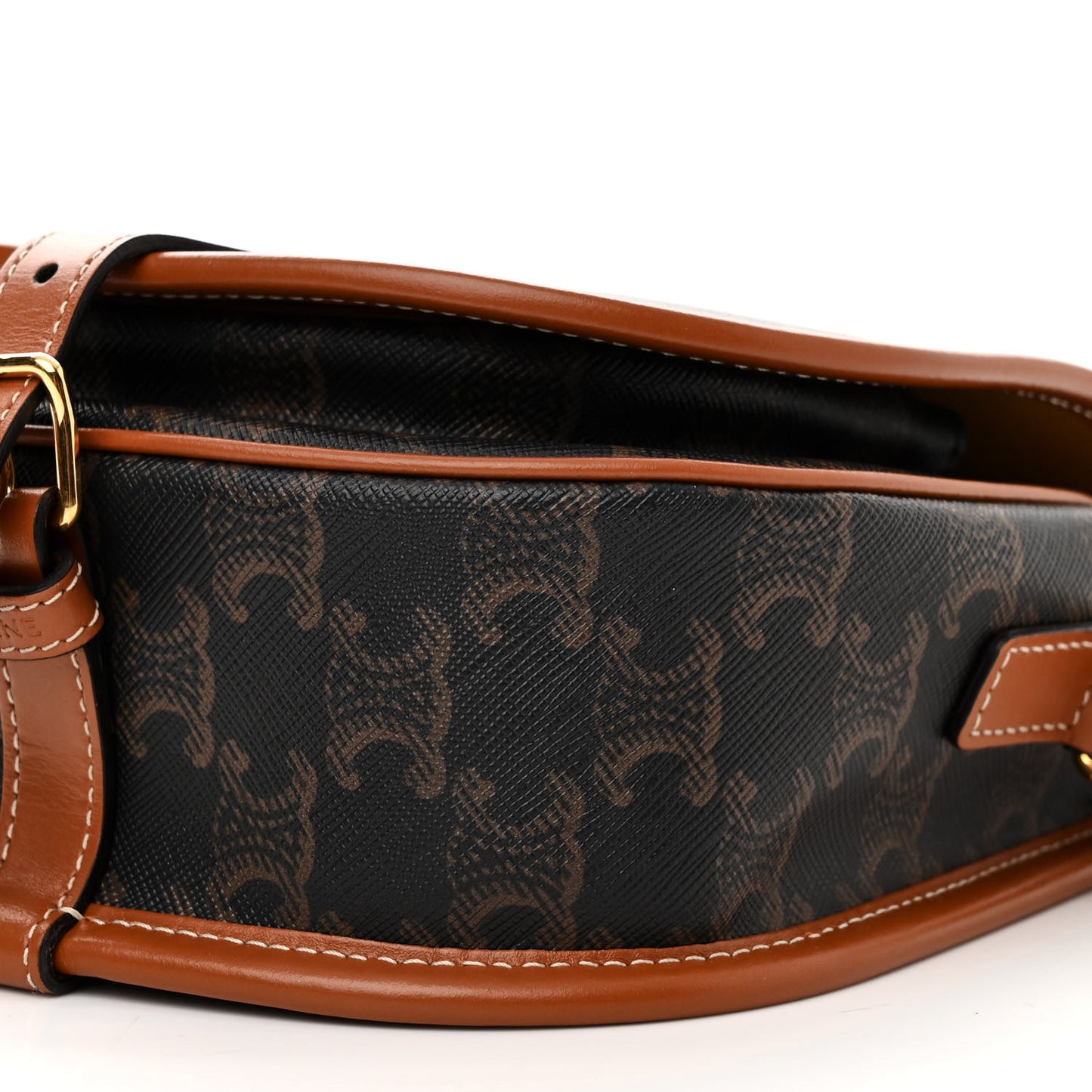 Triomphe Canvas Medium Folco Bag Tan