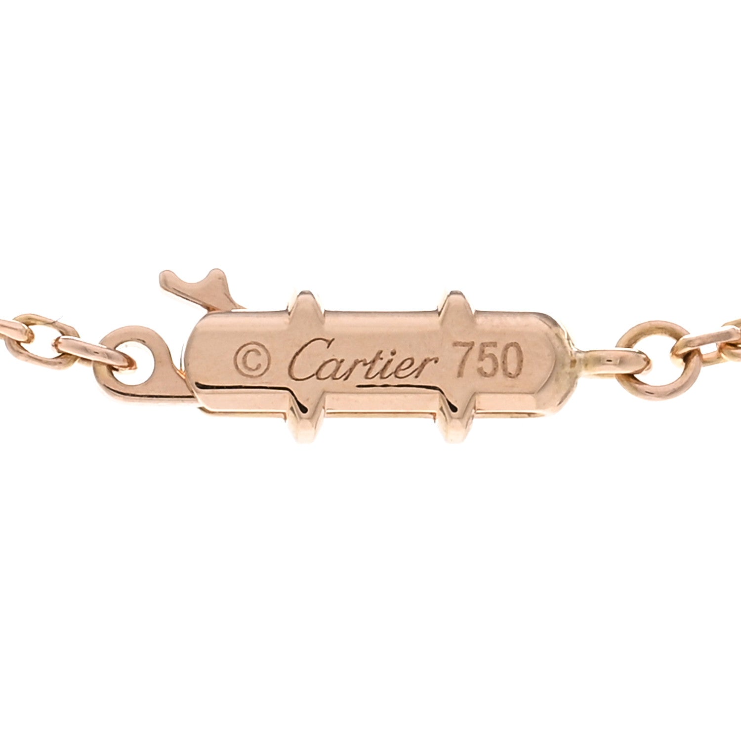 Cartier 18K Pink Gold Diamond Hearts And Symbols Pendant Necklace 3 of 4