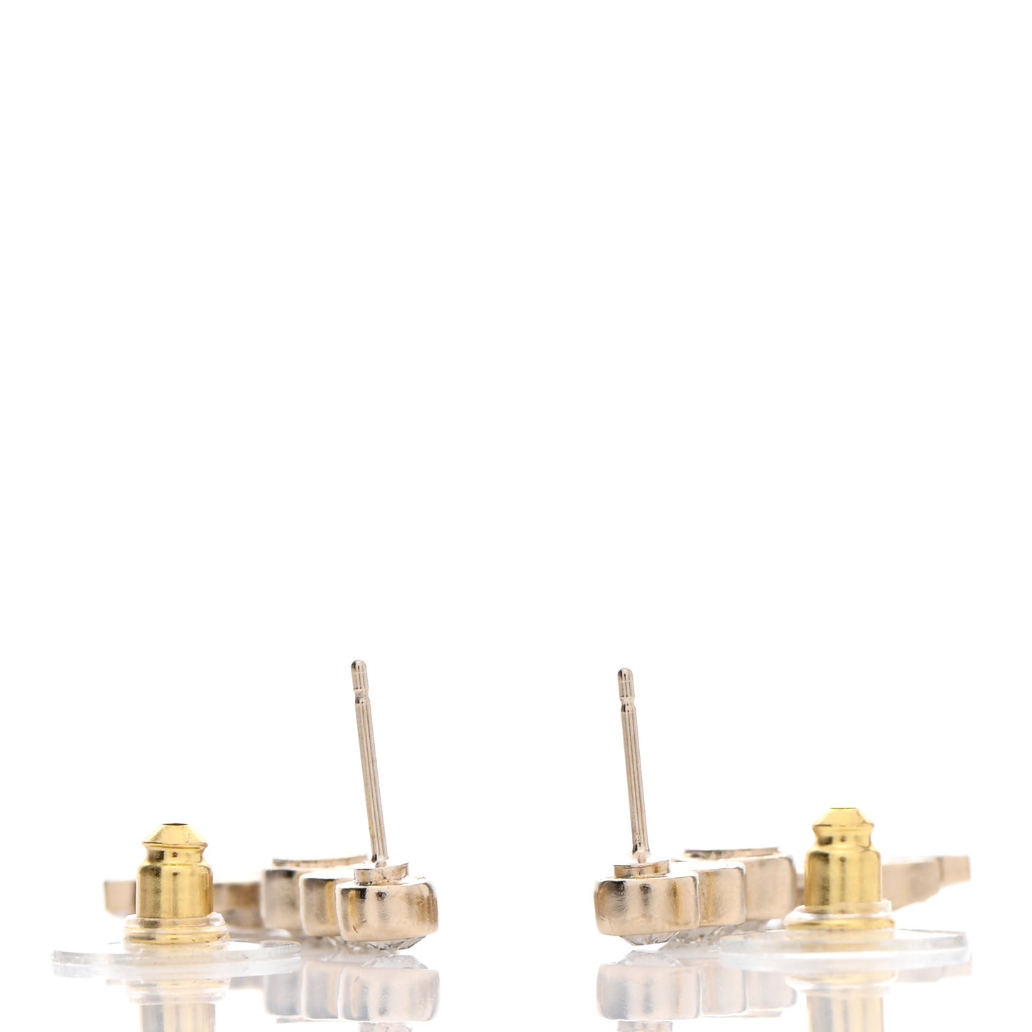 Crystal CC Drop Earrings Gold