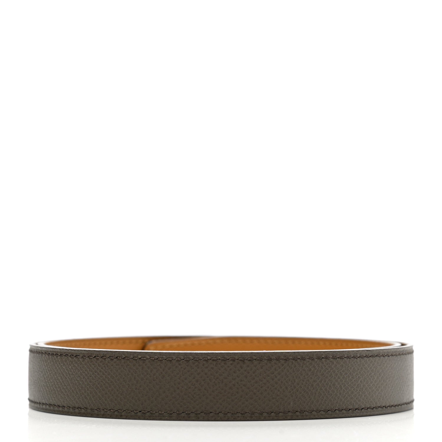 Hermes Swift Epsom 24mm Belt Strap 75 Ochre Etain 2 of 8