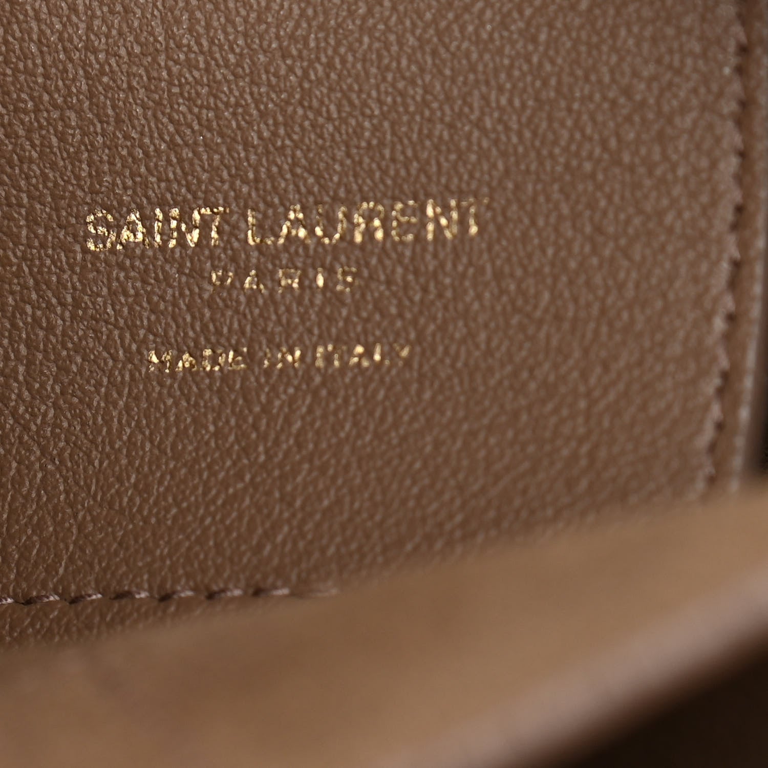 Saint Laurent Calfskin Large Shopping Tote Dark Beige 7 of 15