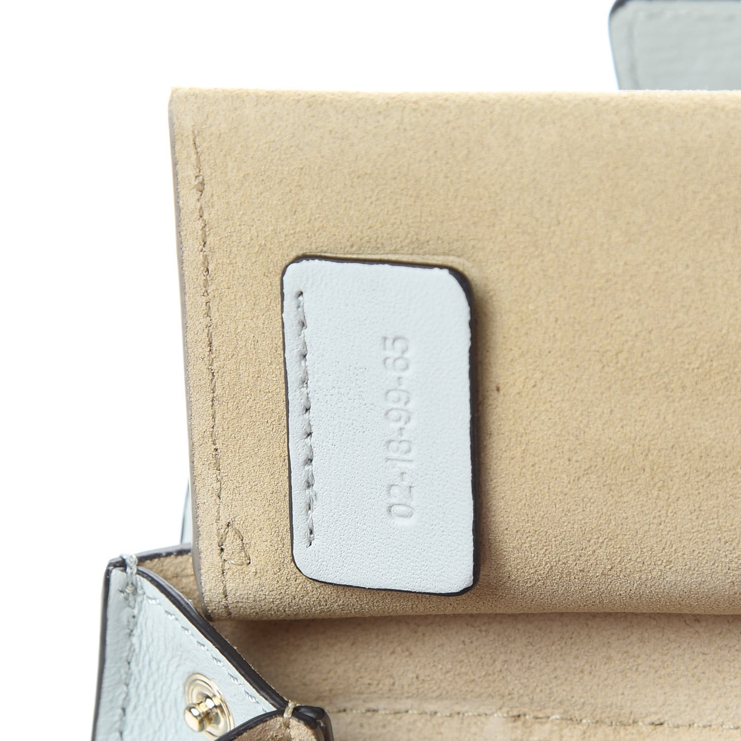 Suede Calfskin Mini Faye Bracelet Bag Airy Grey