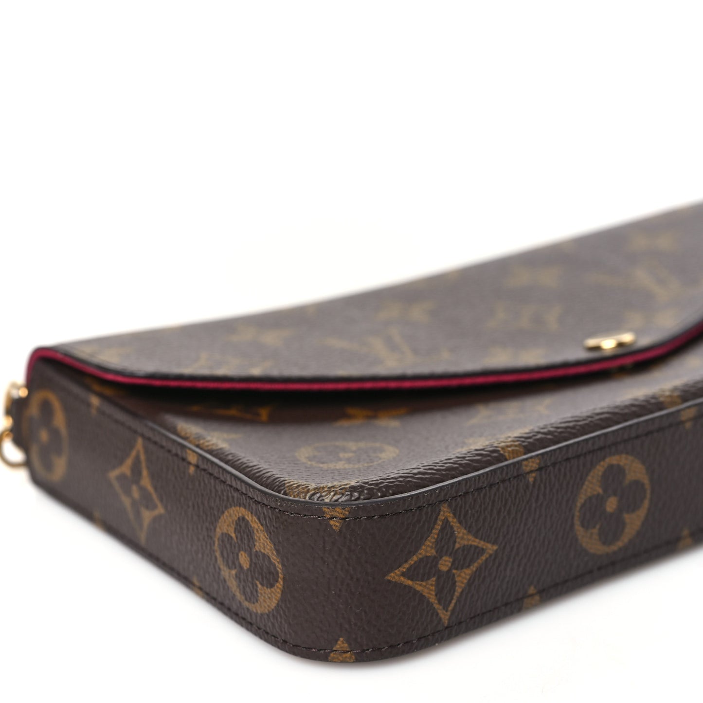 Monogram Pochette Felicie Chain Wallet Fuchsia