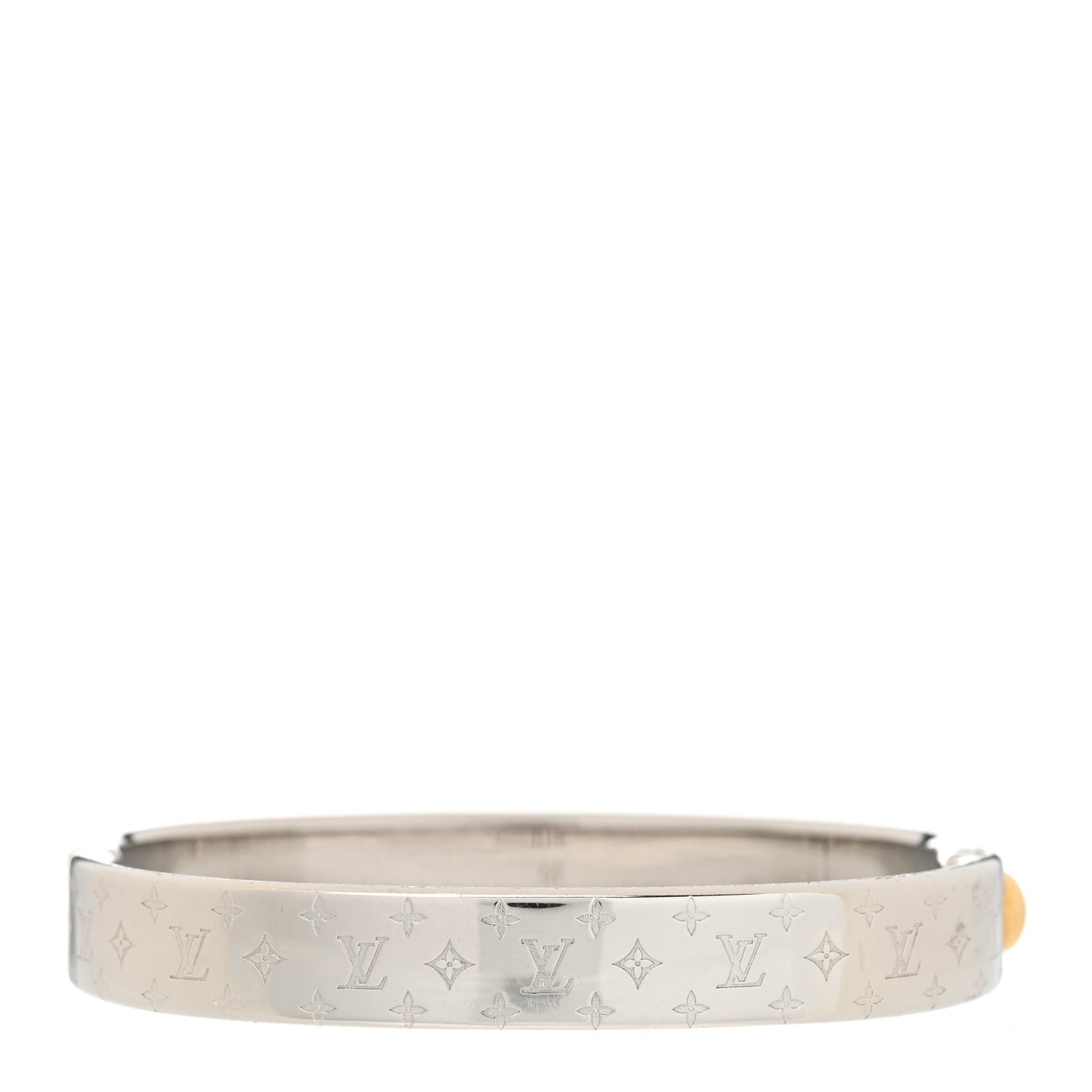 Brass Palladium Plated Nanogram Cuff M Silver