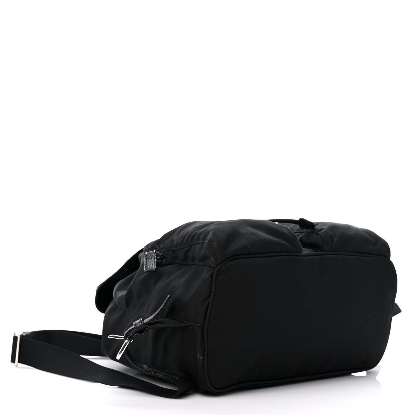 Tessuto Nylon Saffiano Medium Backpack Black