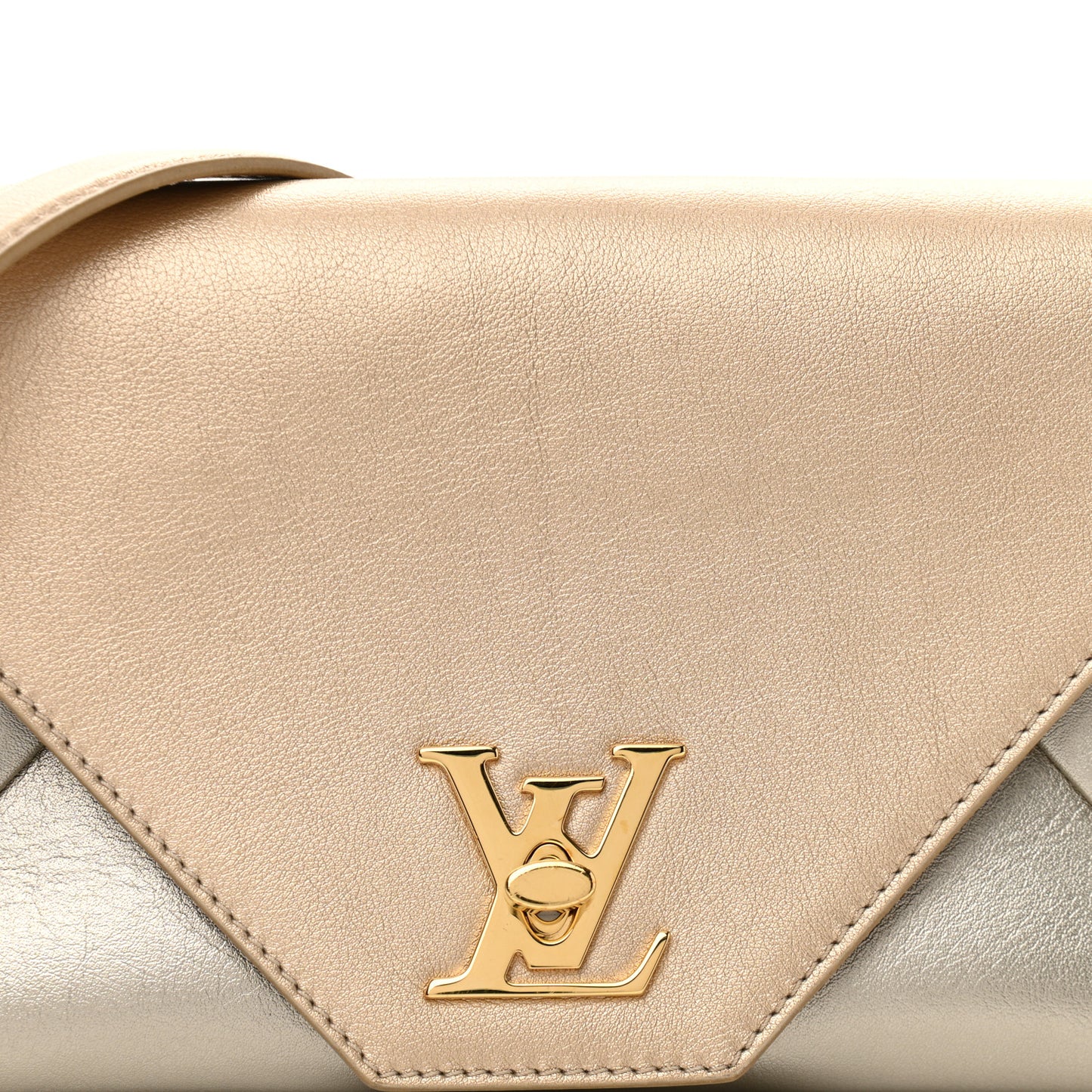 Metallic Calfskin Love Note Gold Bronze