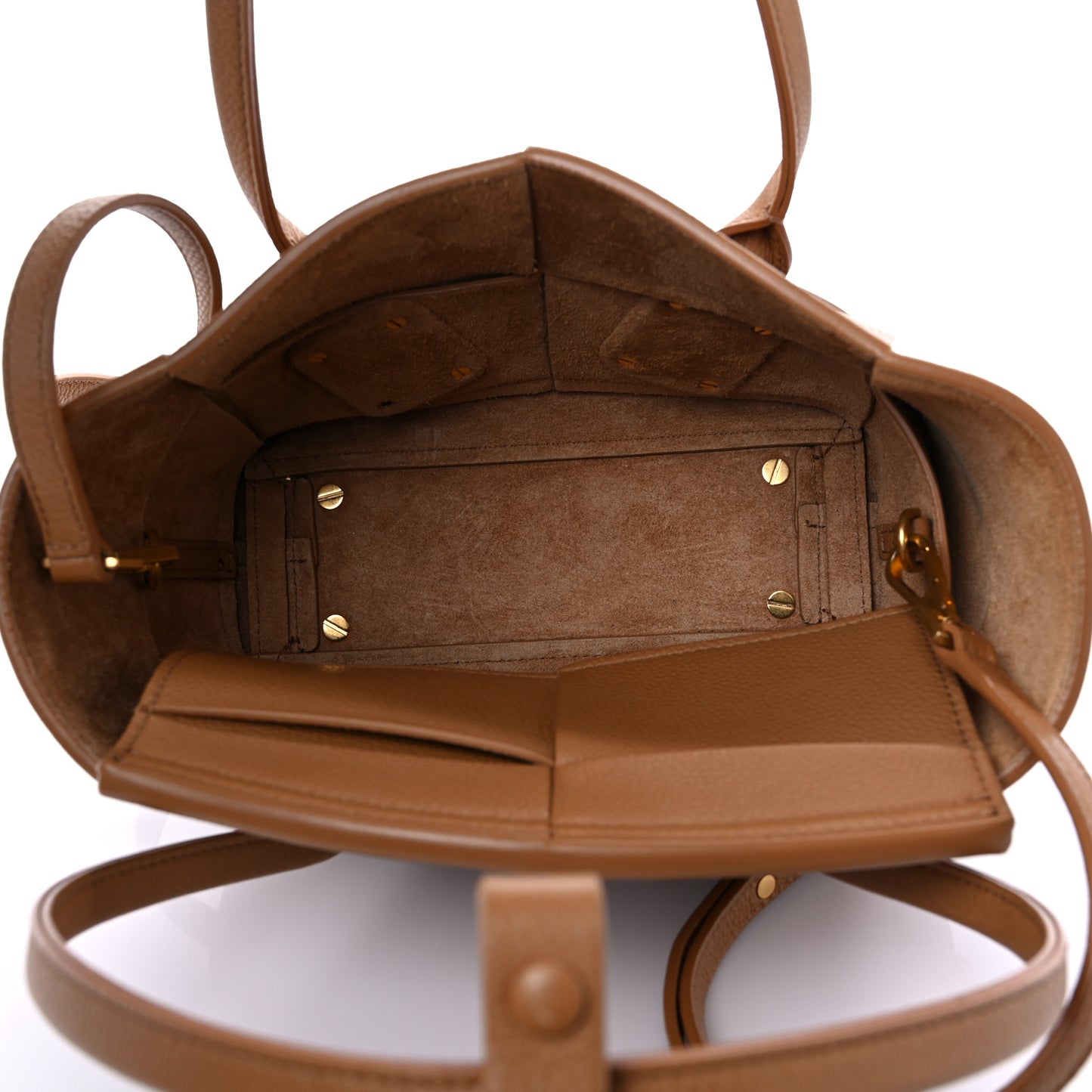 Grained Calfskin Maxi Intrecciato Mini Arco Caramel
