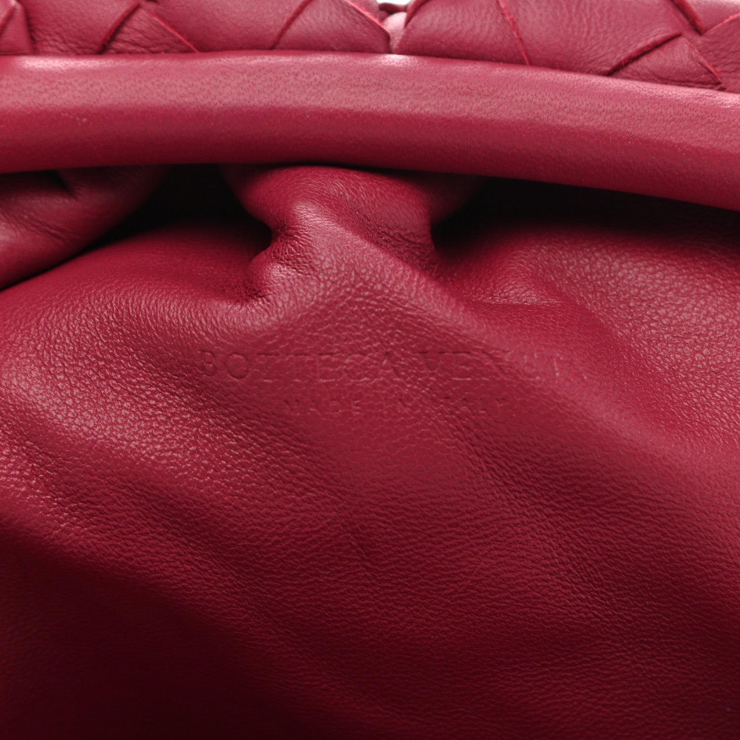 Bottega Veneta Nappa Maxi Intrecciato The Pouch Oversized Clutch Dark Red 7 of 11