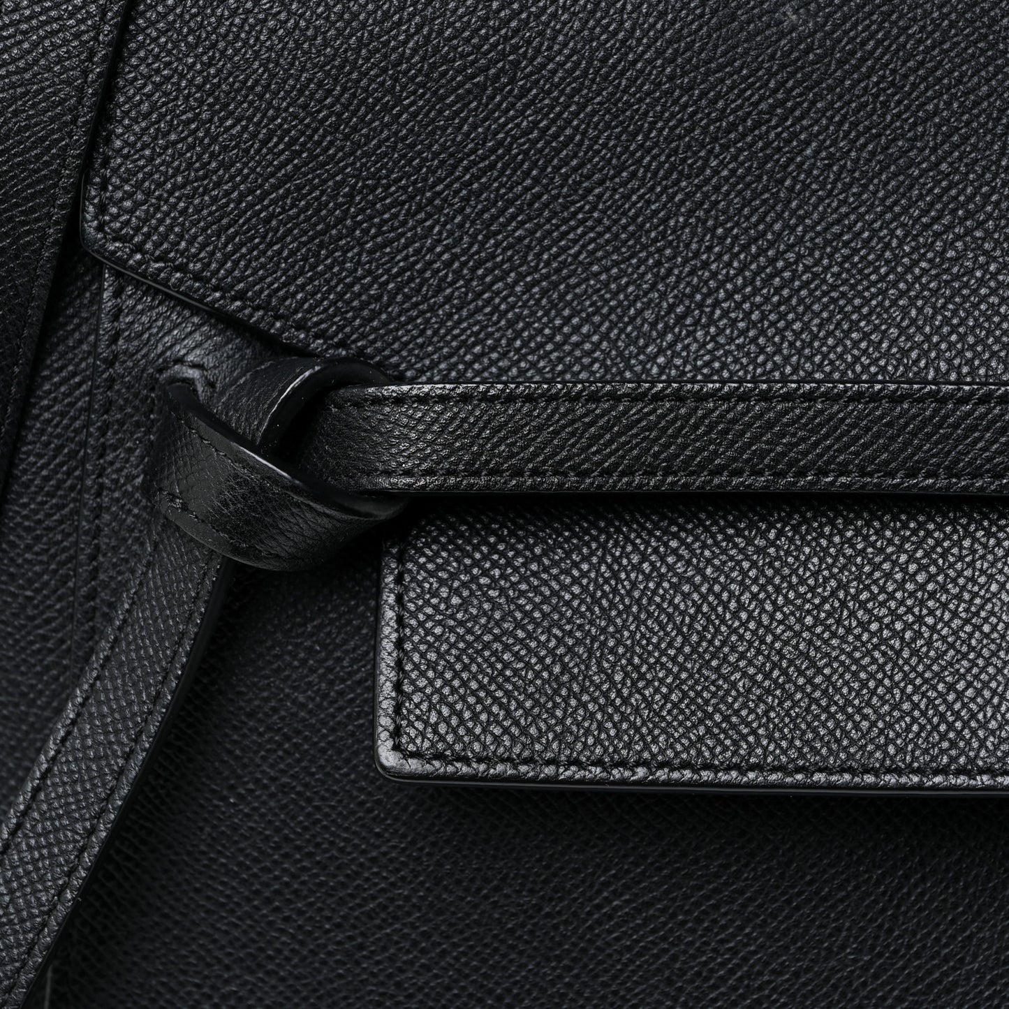 Grained Calfskin Mini Belt Bag Black
