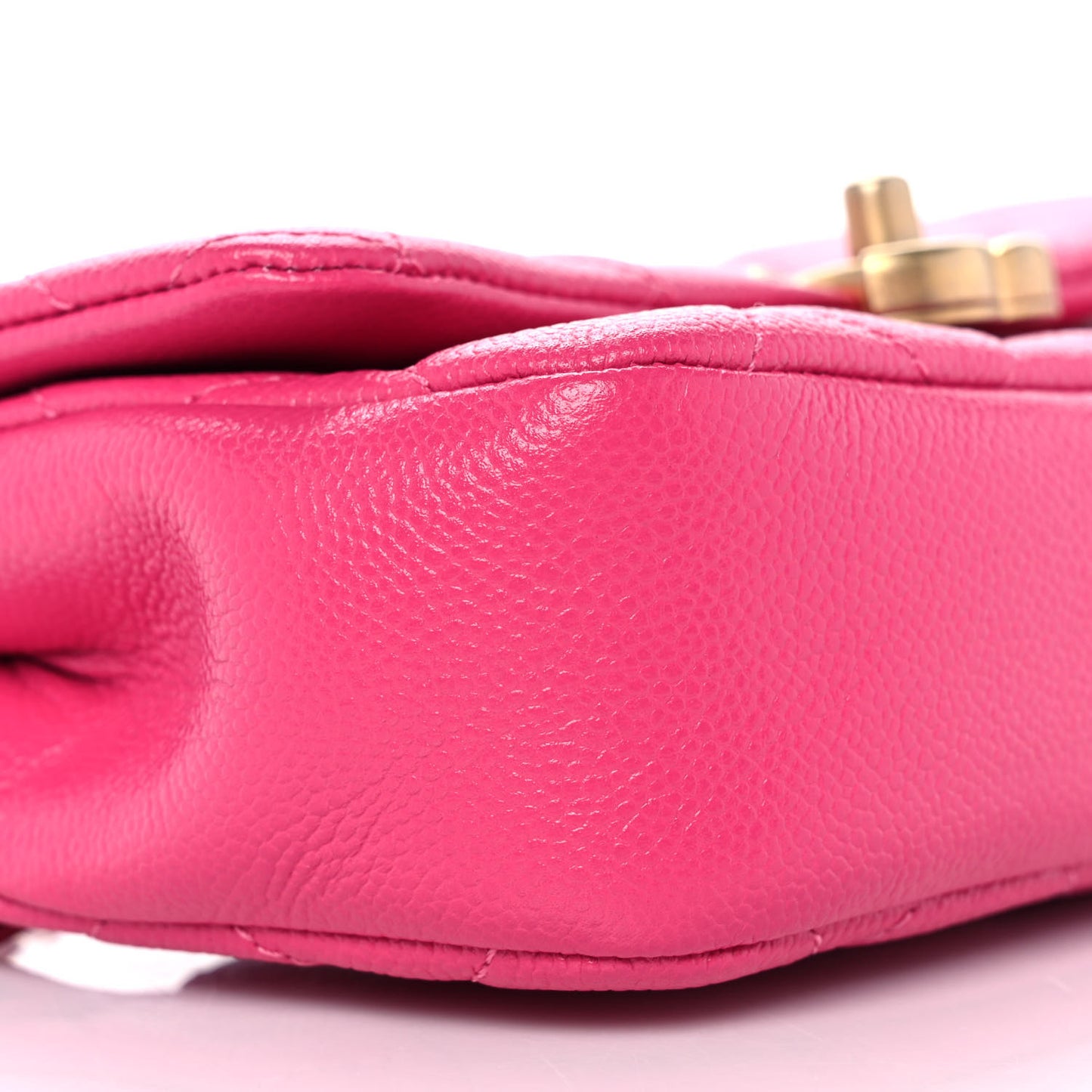 Caviar Quilted Chain Melody Waist Belt Bag Dark Pink