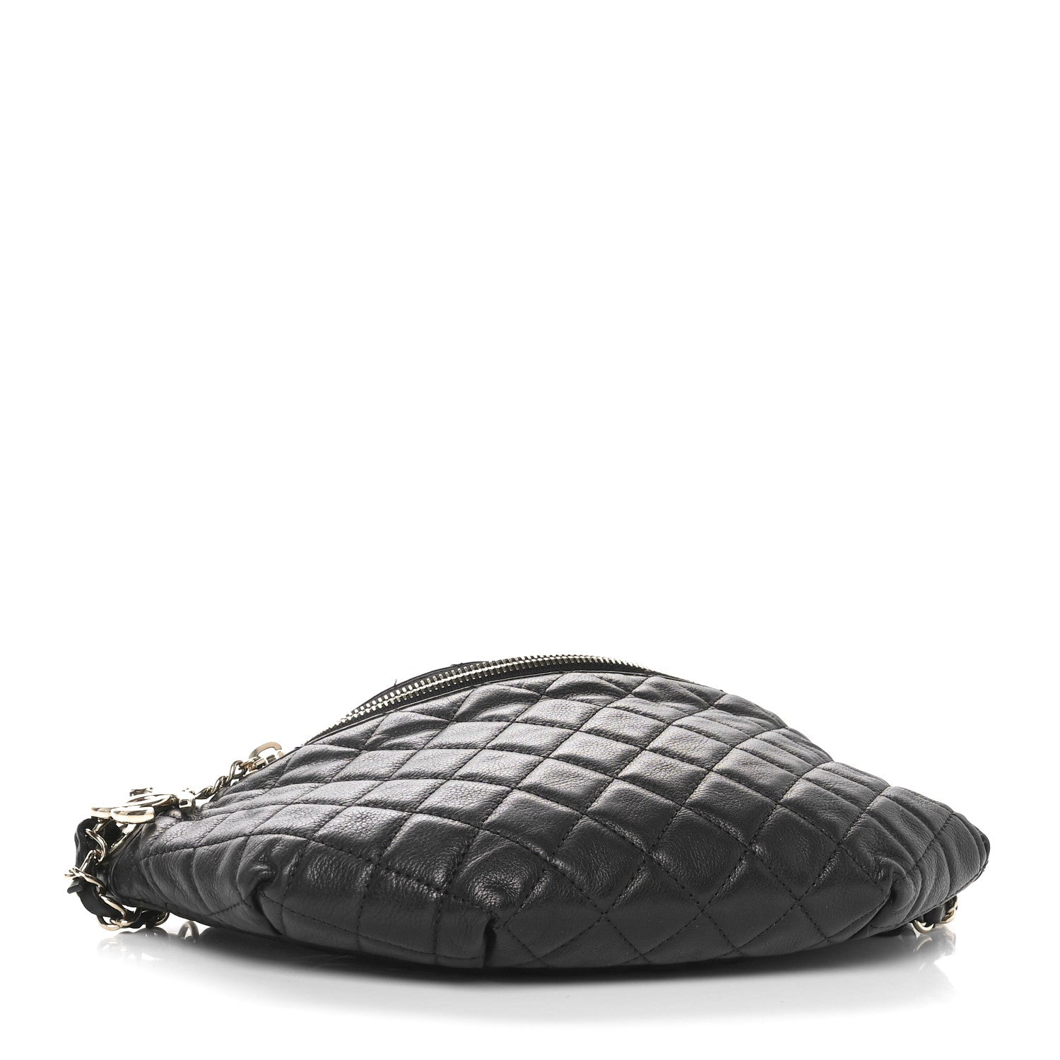 Chanel Calfskin Quilted Banane Waist Bag Fanny Pack Black 4 of 10