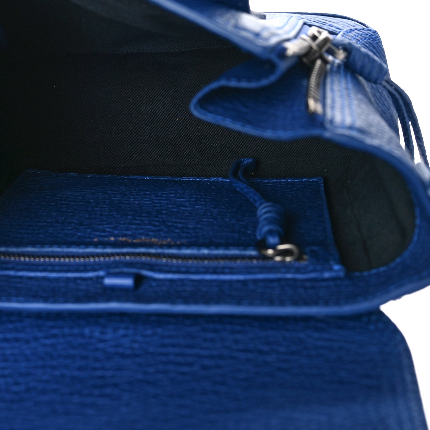 Textured Calfskin Mini Pashli Satchel Cobalt