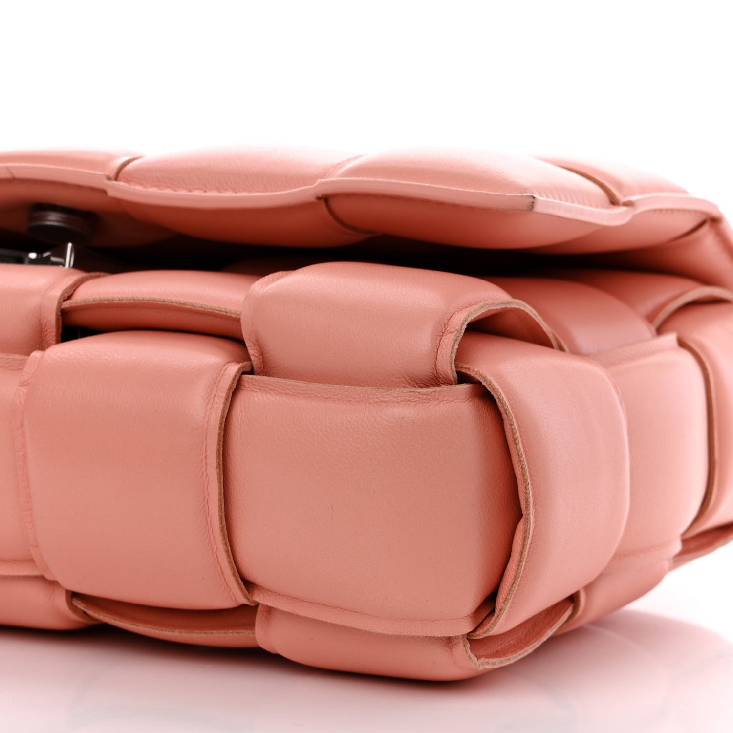 Bottega Veneta Nappa Maxi Intreccio Padded Cassette Crossbody Bag Peachy 10 of 11